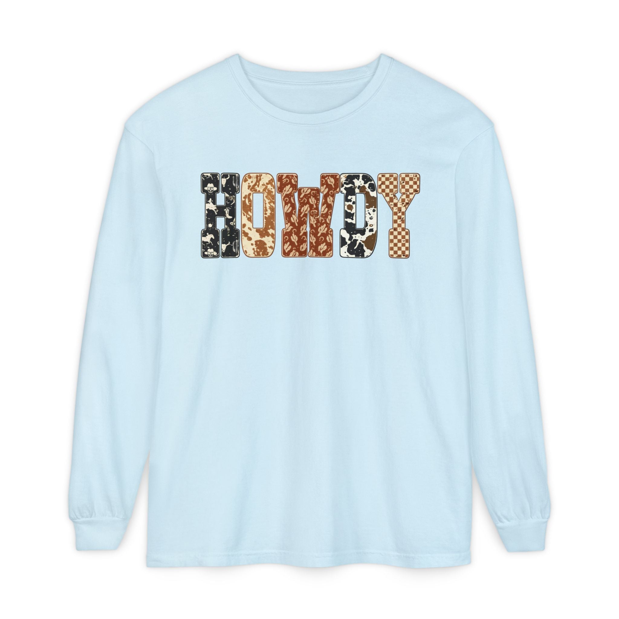 Howdy Pattern Long Sleeve Tee