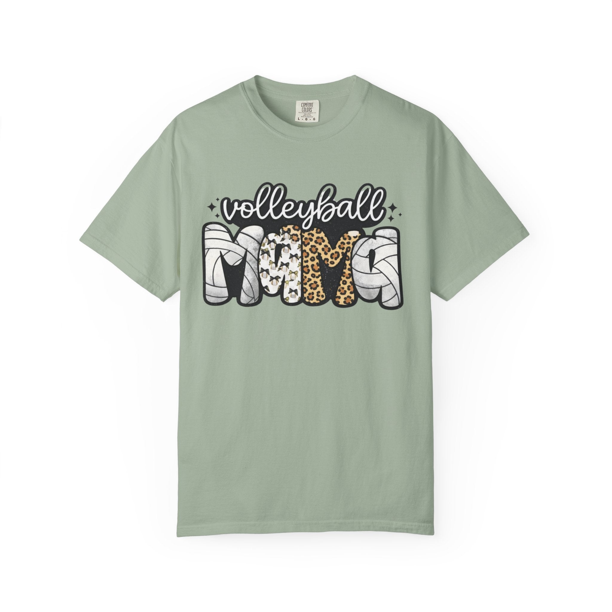 Volleyball Mom T-Shirt — Leopard & Ball Graphic Tee for Coaches & Fans