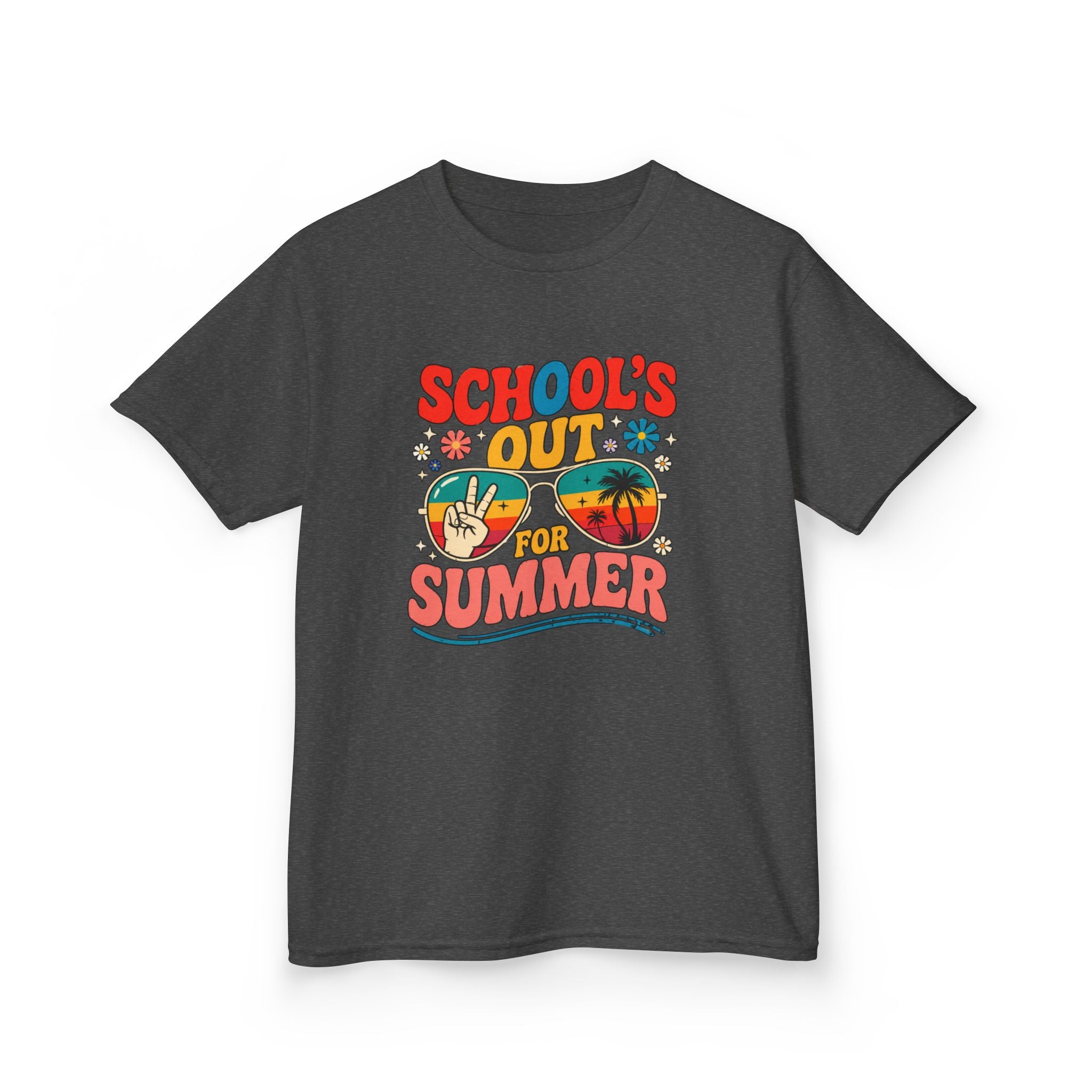 School's Out for Summer Kids T‑Shirt — Retro Beach Vacation Tee