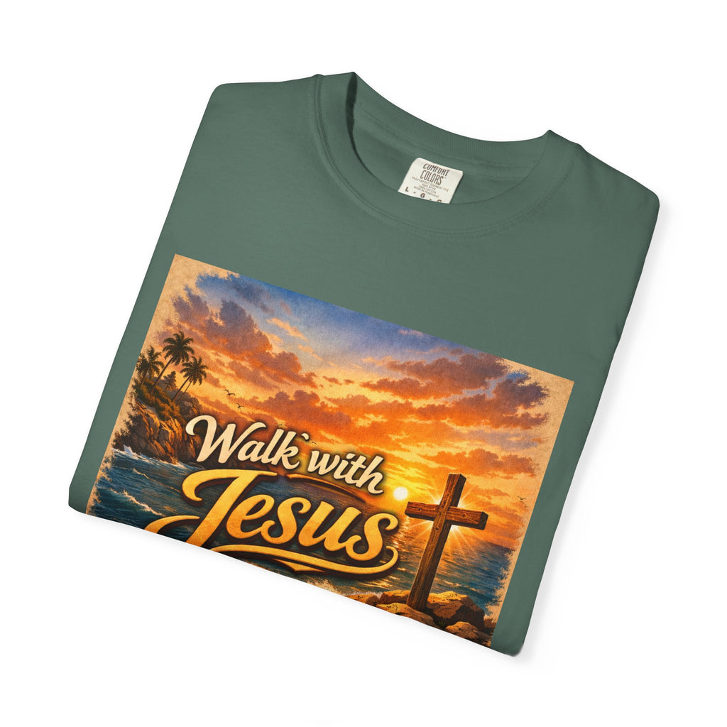 Walk With Jesus T-Shirt — Sunset Cross Christian Tee