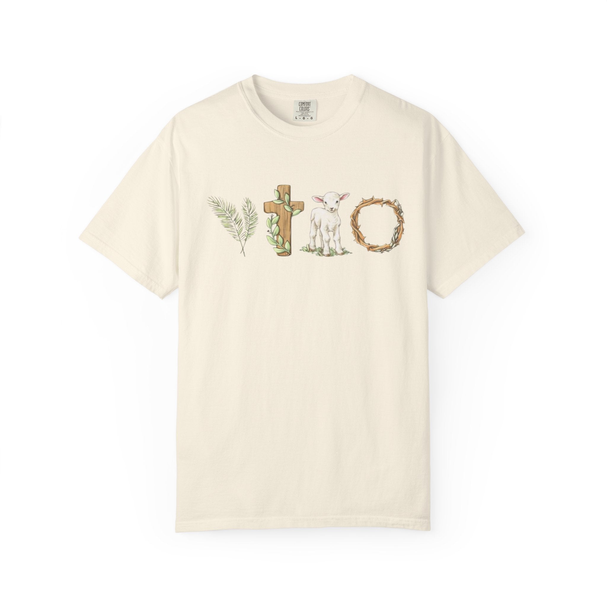 Easter Floral Cross & Lamb T-Shirt