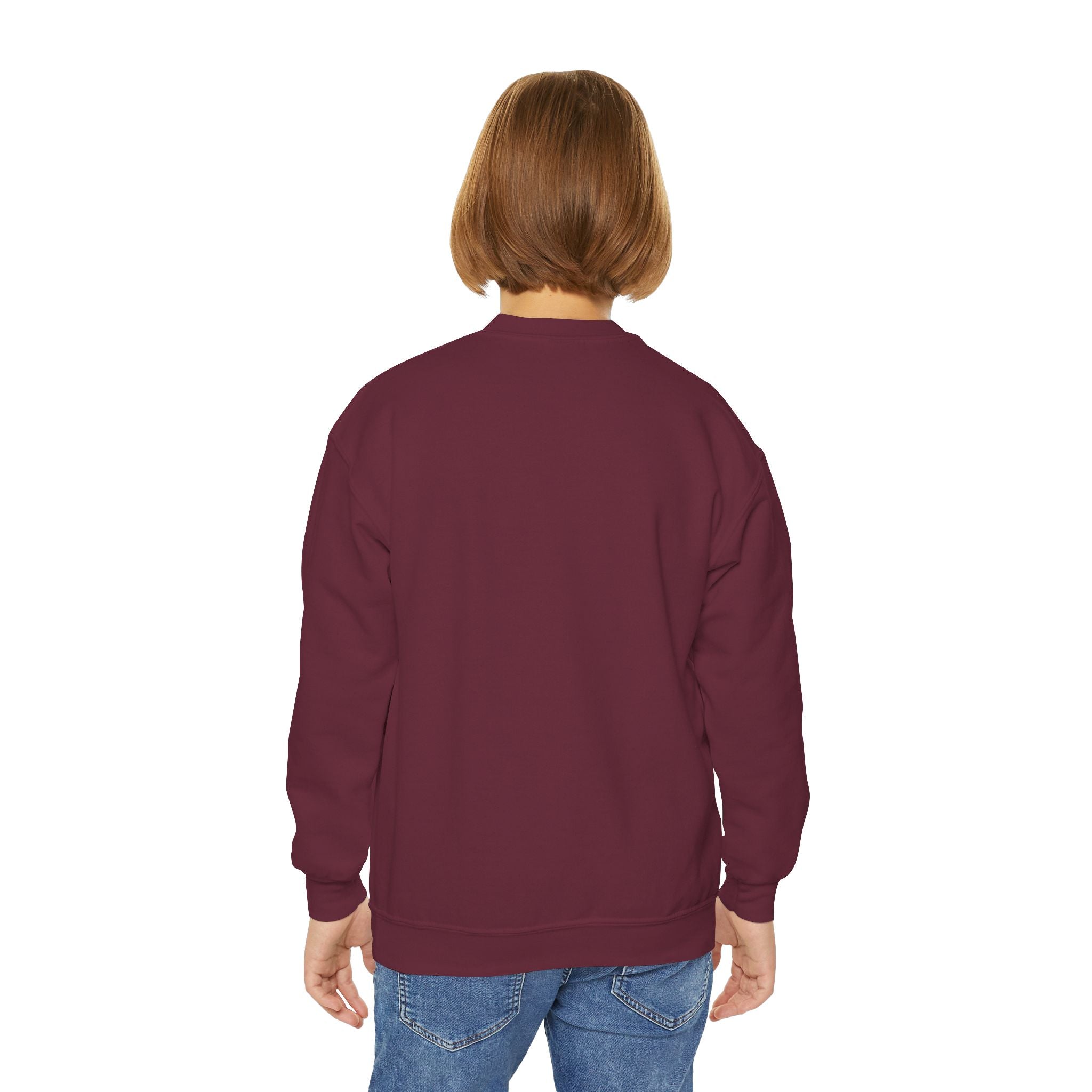 Youth 'Mini' Crewneck Sweatshirt — Leopard Bow Graphic