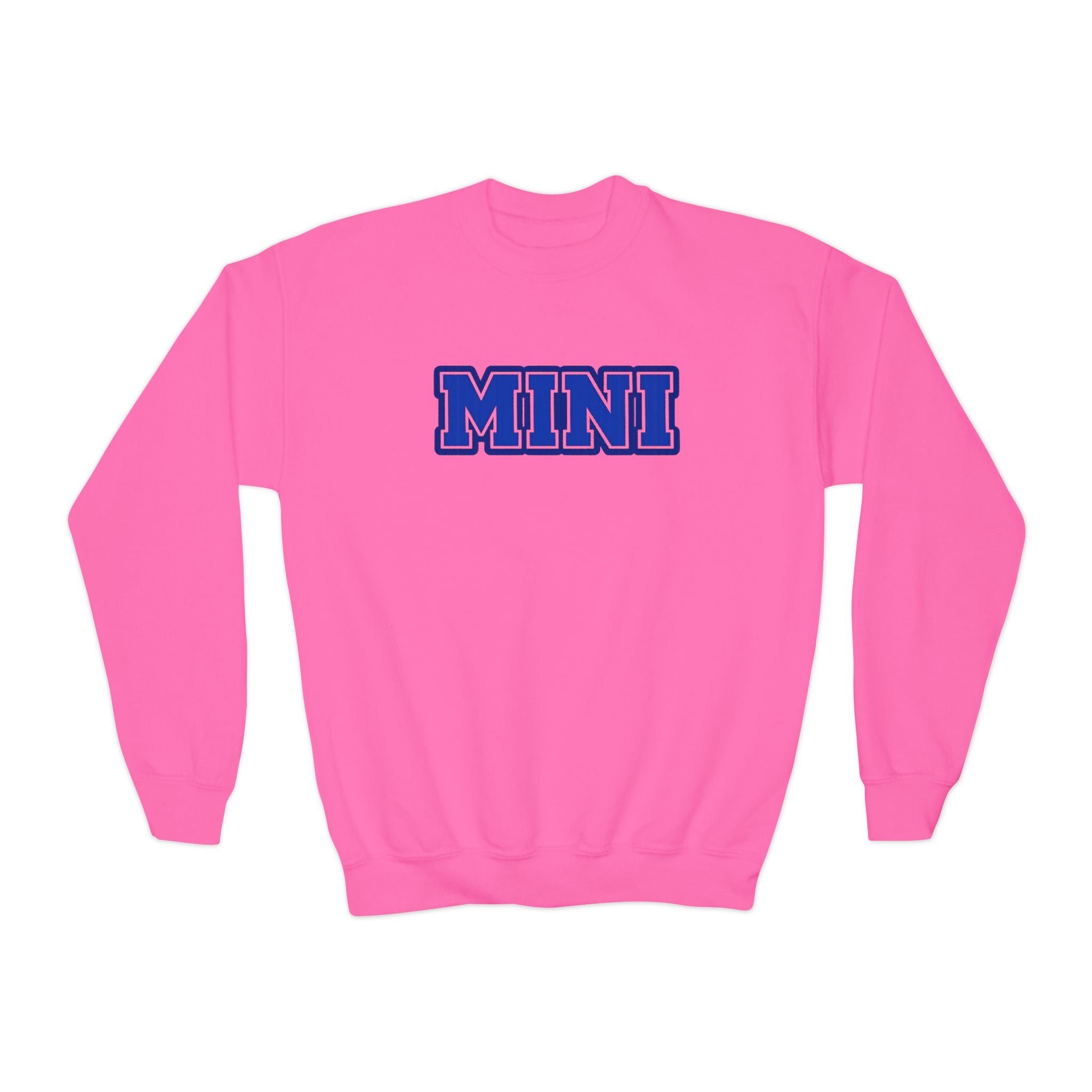 Youth Crewneck Sweatshirt — 'MINI' Varsity Letter Kids Pullover