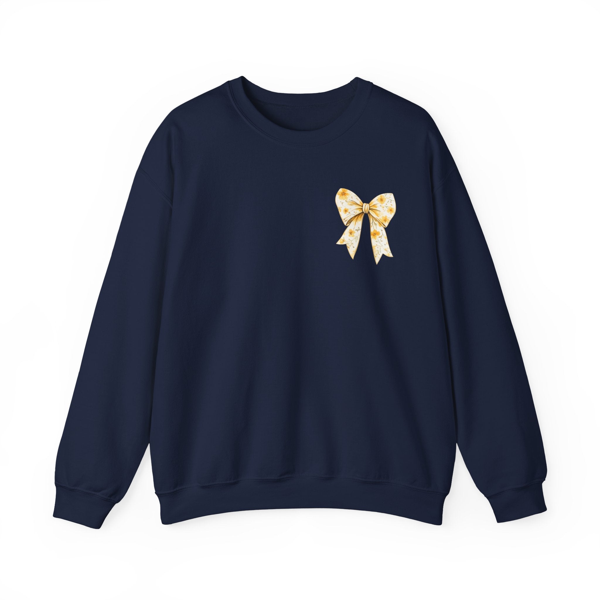 Crewneck Sweatshirt — “God Says You Are” Inspirational Bow Graphic