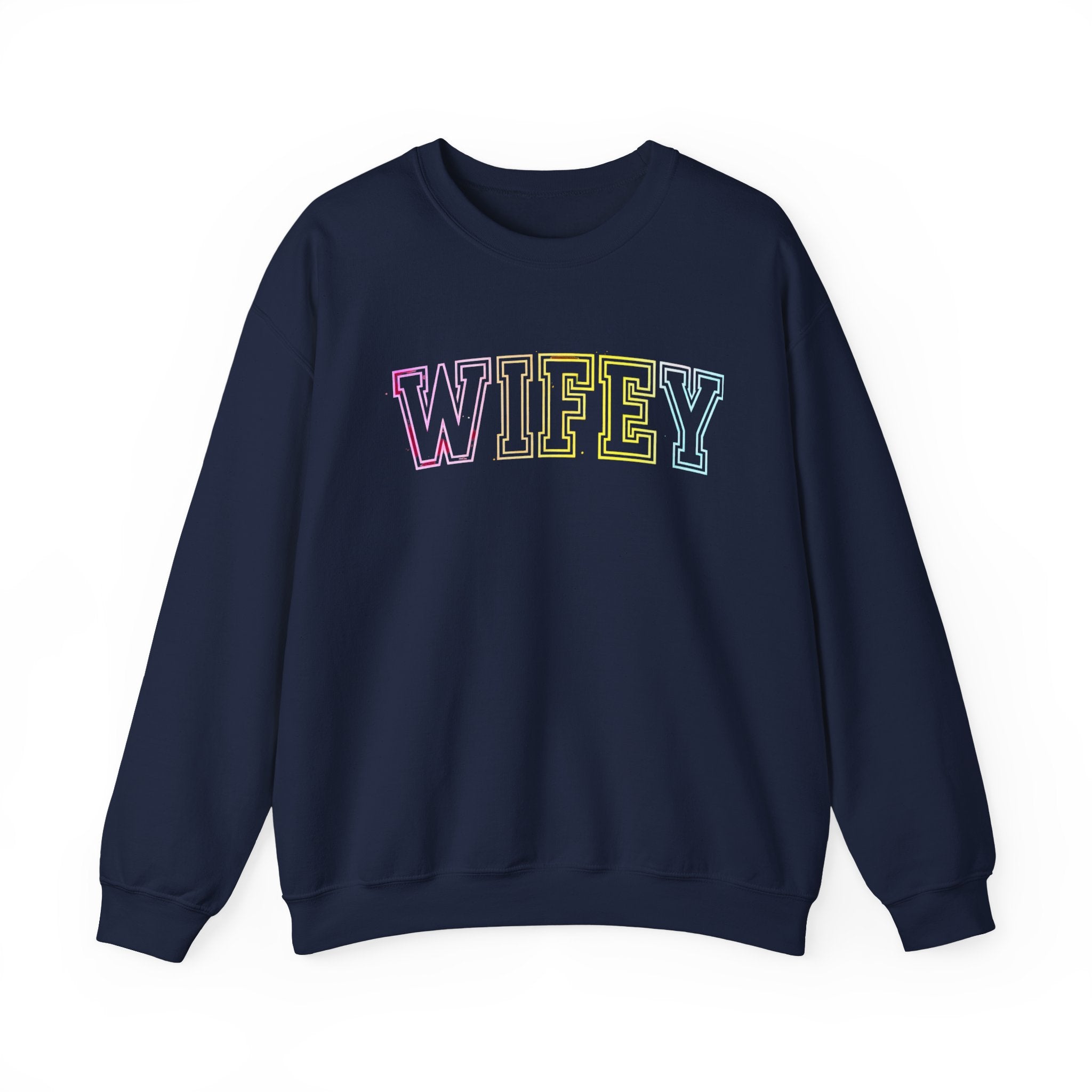 Wifey Pastel Ombre Crewneck Sweatshirt