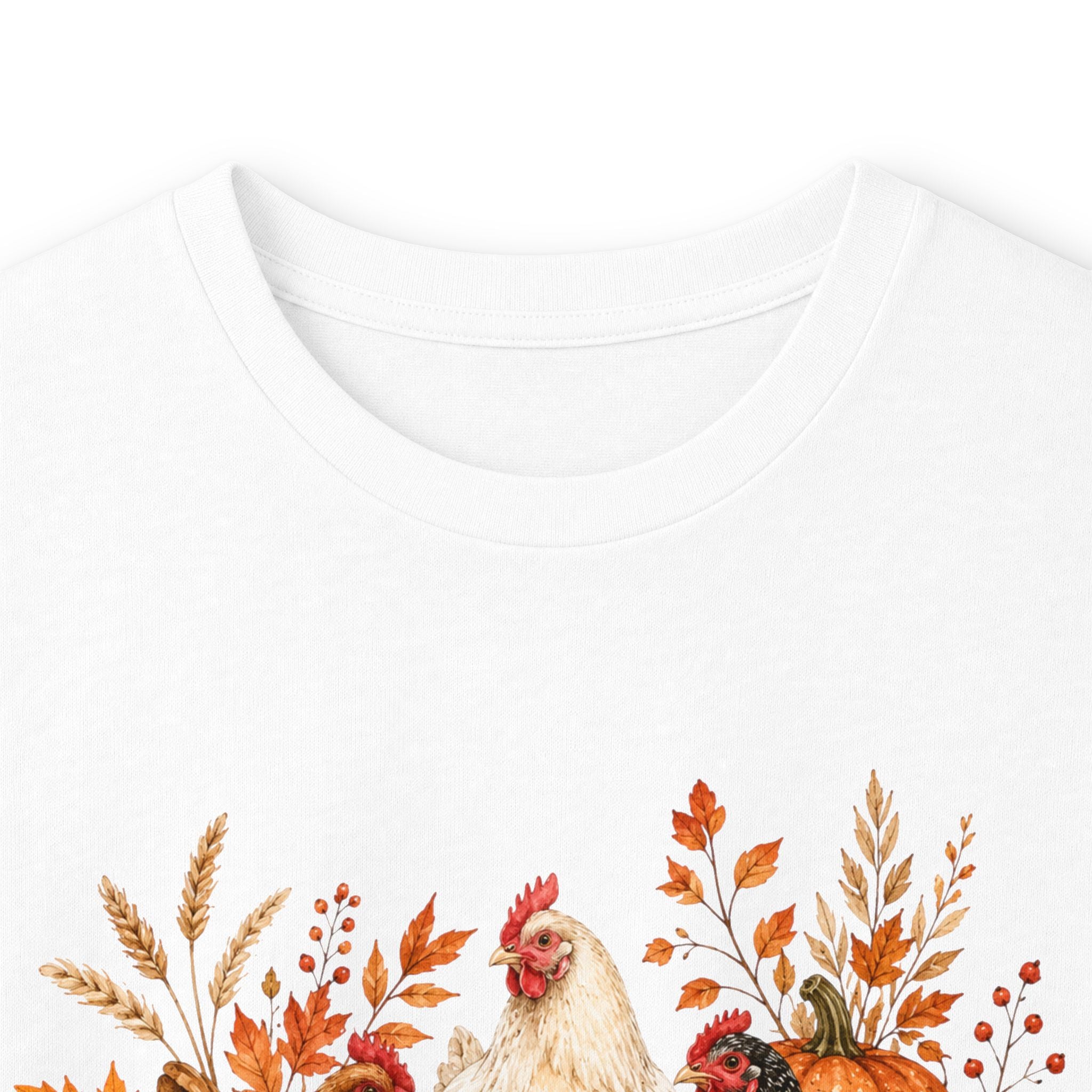 Hello Fall Pumpkin & Chickens Long Sleeve Tee