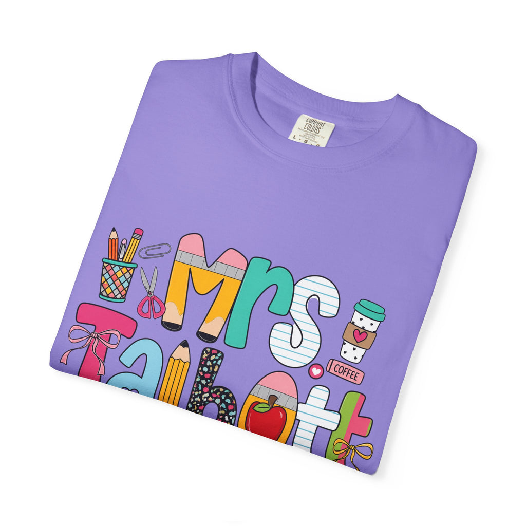 Teacher Name T‑Shirt — "Mrs. Talbott" Cute Classroom Doodle Design