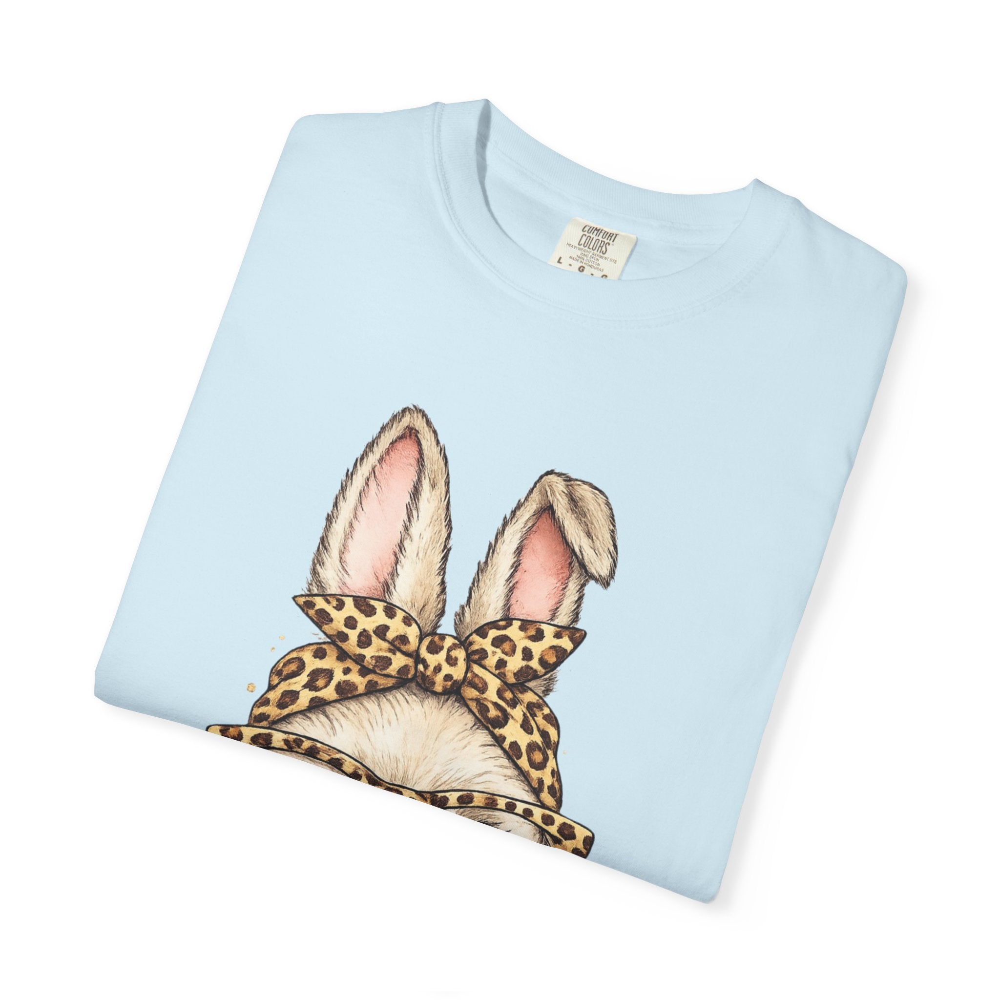 Bunny in Leopard Headband T-Shirt — Cute Vintage Rabbit Graphic Tee