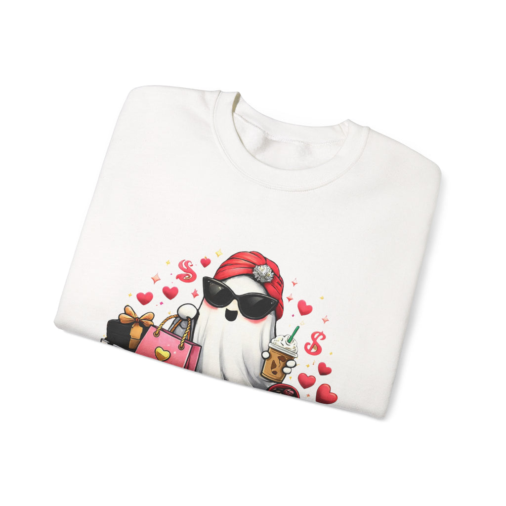 Valentine Boo Tee Sweatshirt — Cute Ghost Valentine Graphic Crewneck