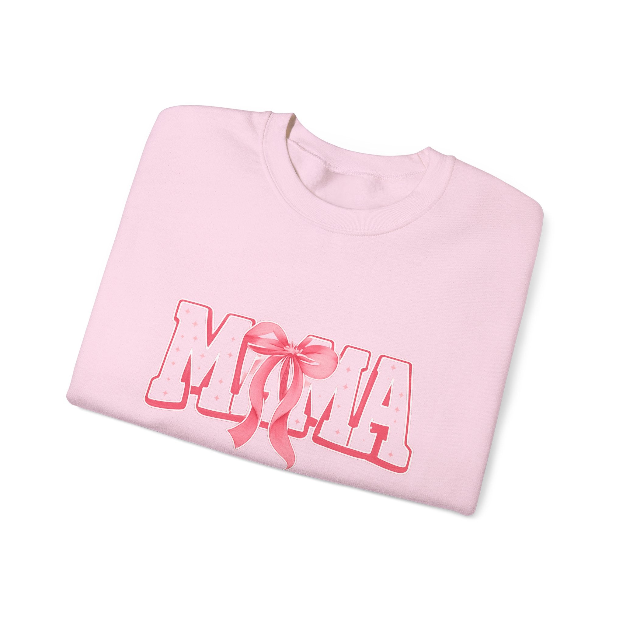 Mama Crewneck Sweatshirt — Pink Ribbon Graphic Mother's Day Pullover