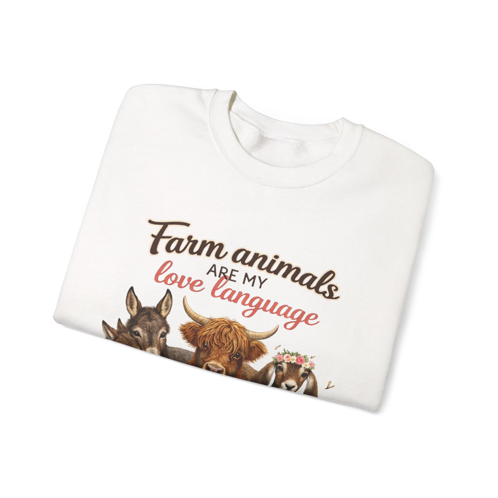 Farm Animals Are My Love Language Crewneck Sweatshirt