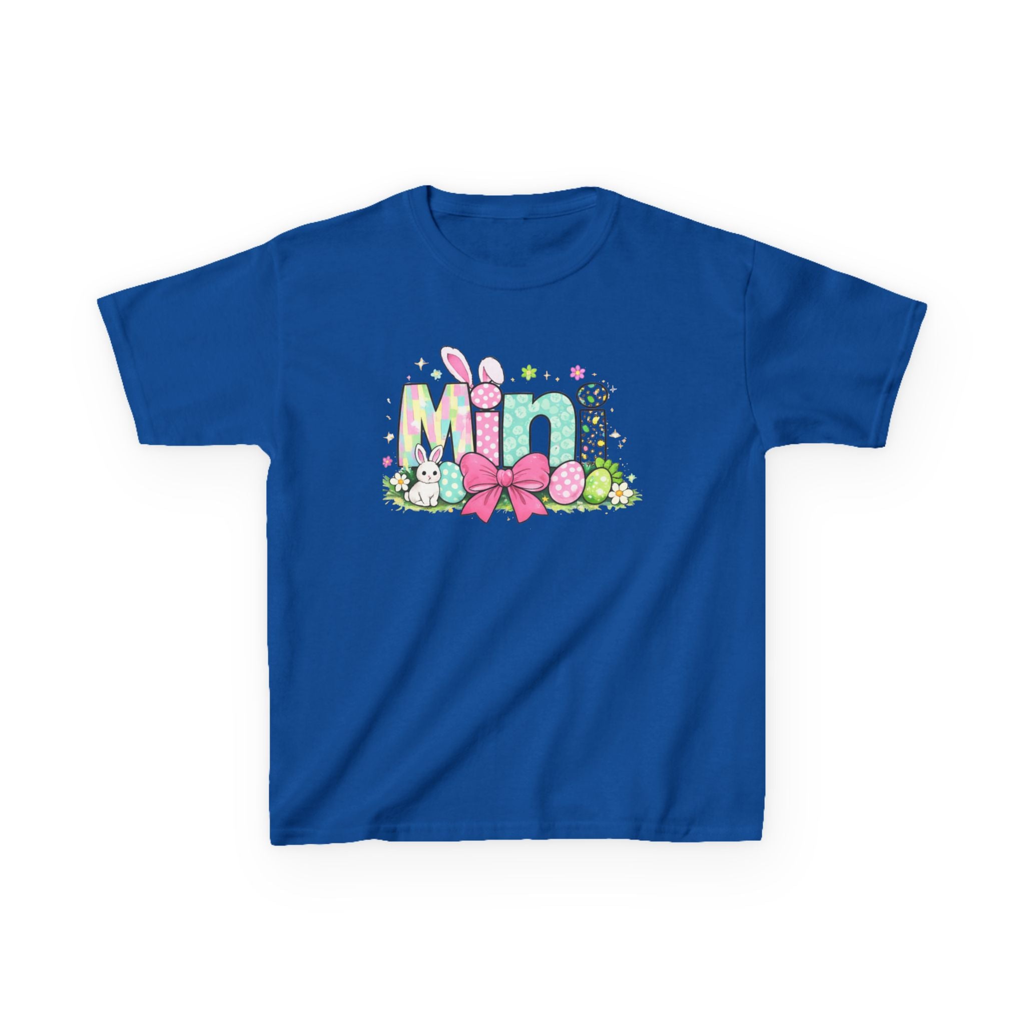 Kids Tee — "Mini" Easter Bunny Floral Design