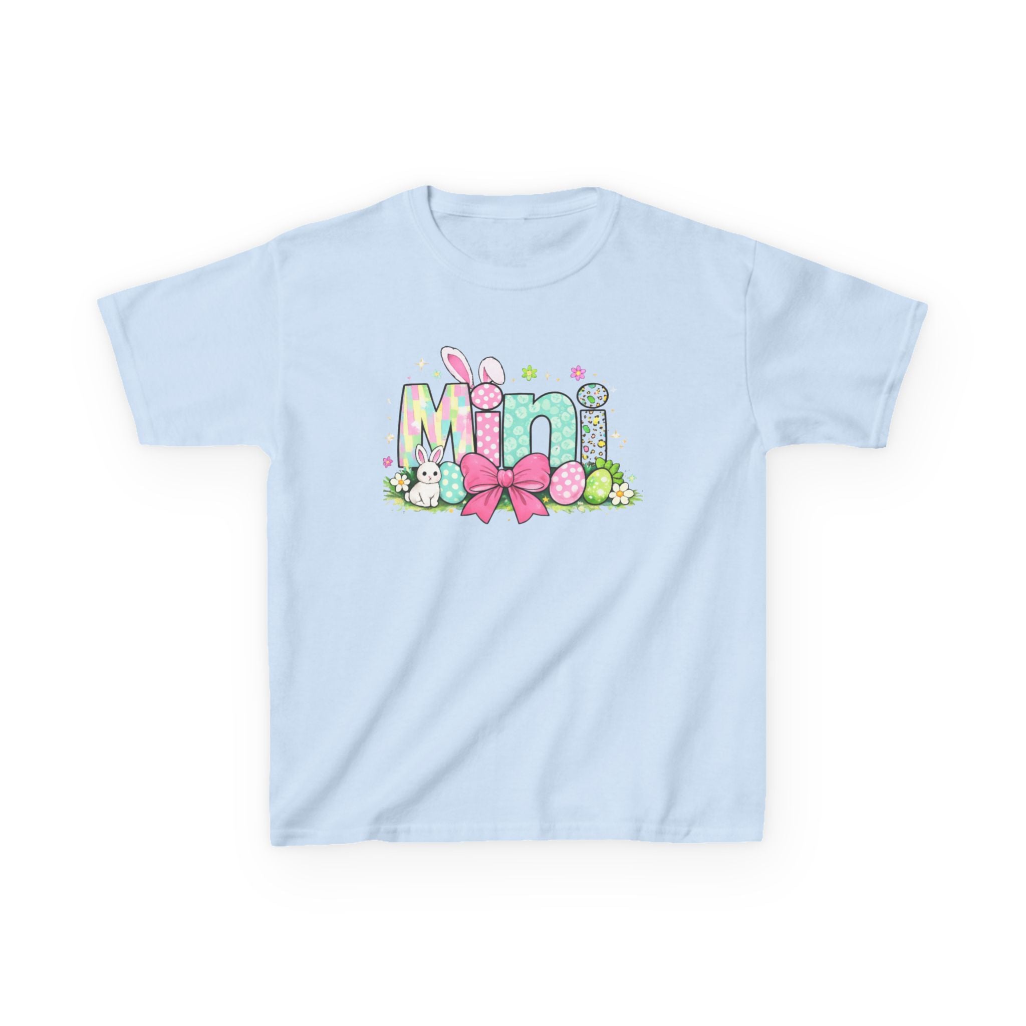 Kids Tee — "Mini" Easter Bunny Floral Design