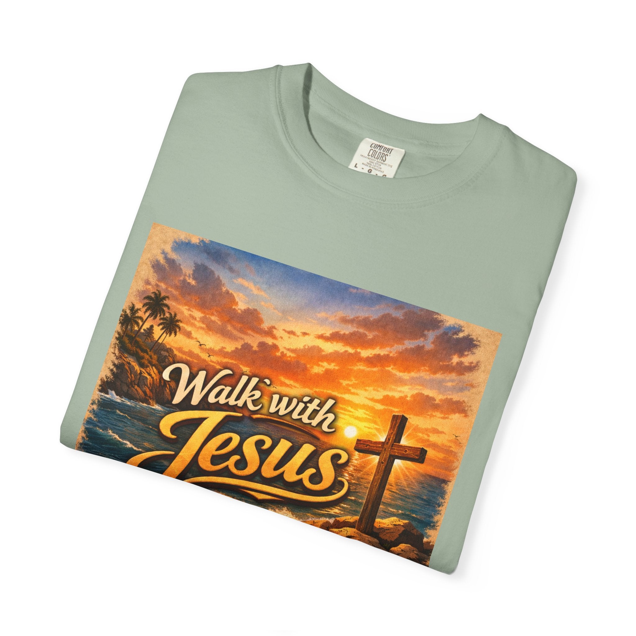 Walk With Jesus T-Shirt — Sunset Cross Christian Tee