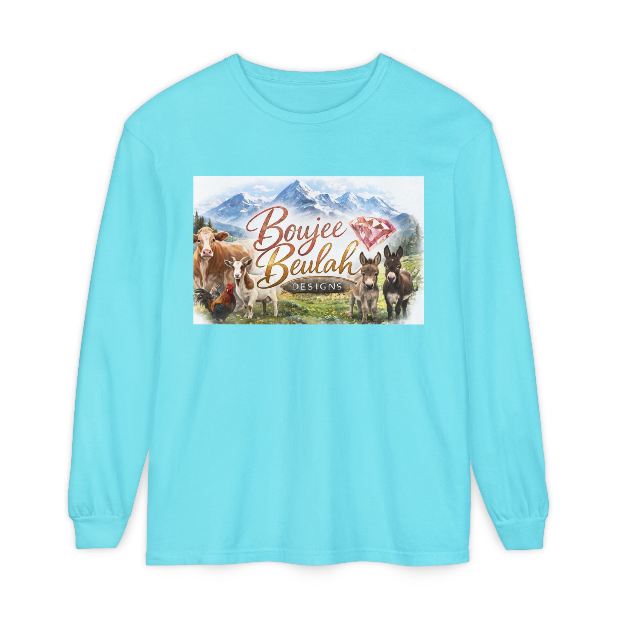 Boujee Beulah Farm Crew Long Sleeve T-Shirt