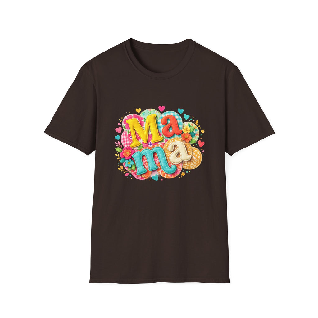 Mama Floral Graphic T‑Shirt — Colorful Heart & Flower Mother's Day Tee