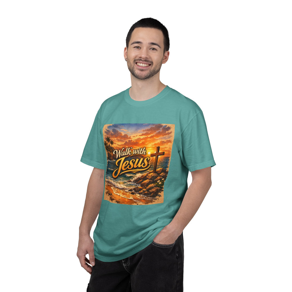 Walk With Jesus T-Shirt — Sunset Cross Christian Tee