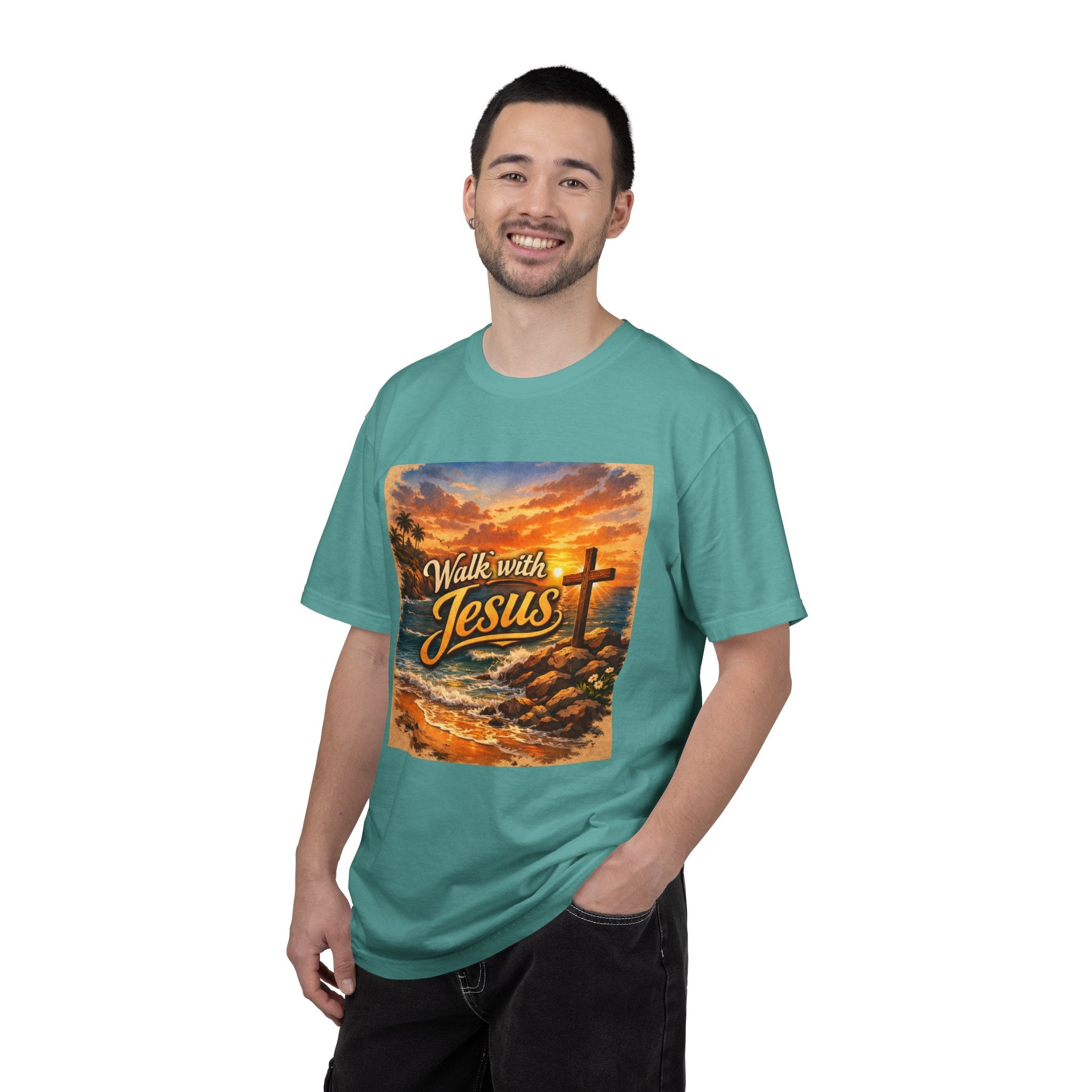 Walk With Jesus T-Shirt — Sunset Cross Christian Tee