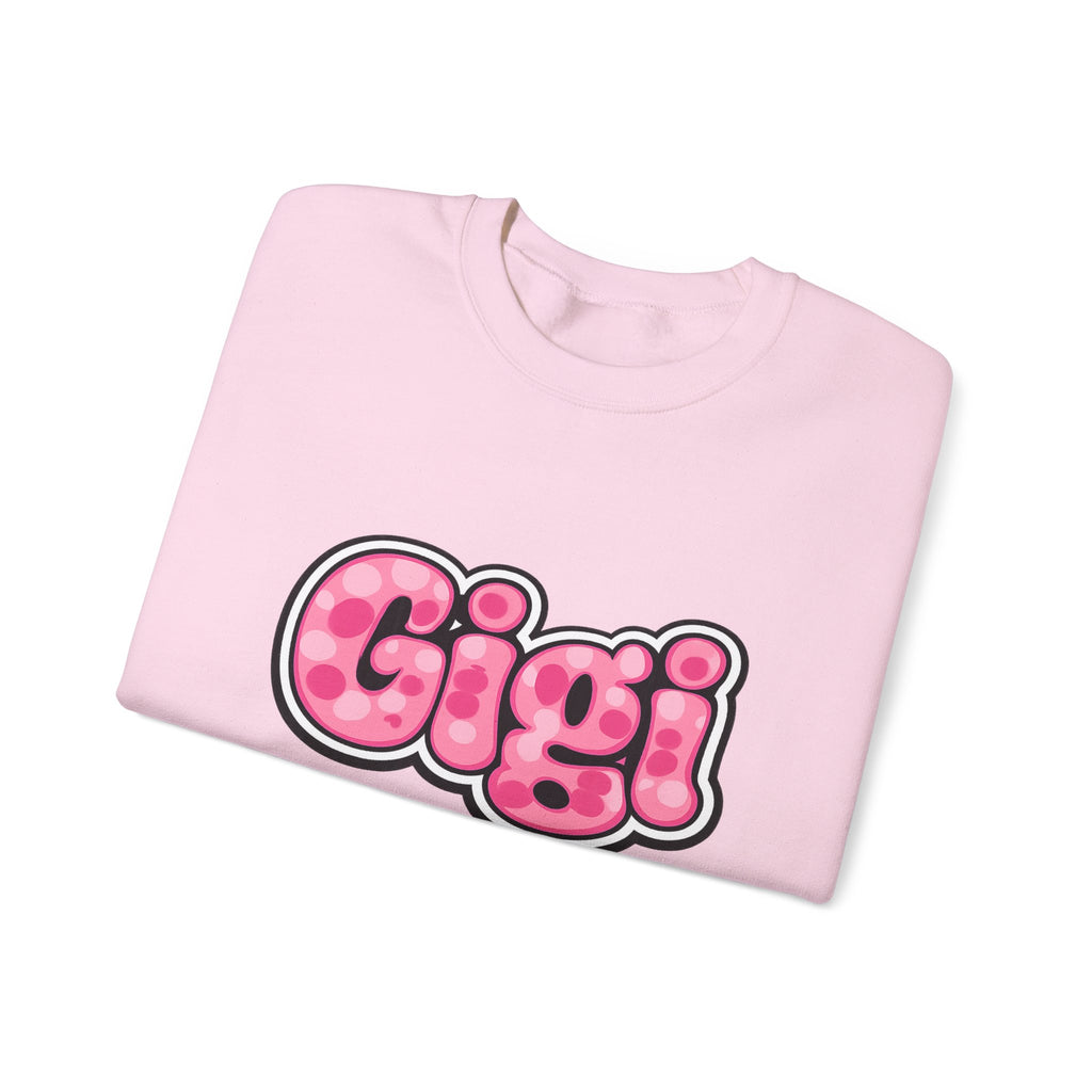 Gigi Pink Bubble Letter Crewneck Sweatshirt