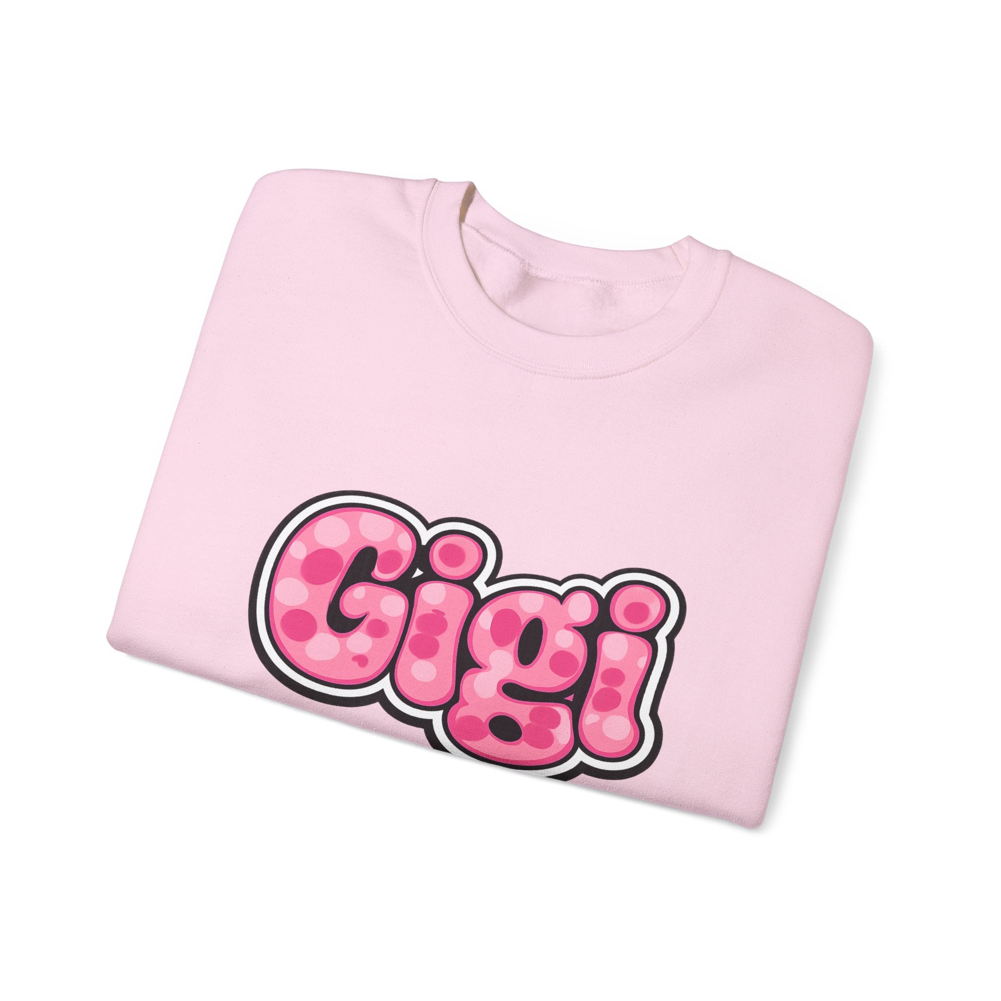 Gigi Pink Bubble Letter Crewneck Sweatshirt