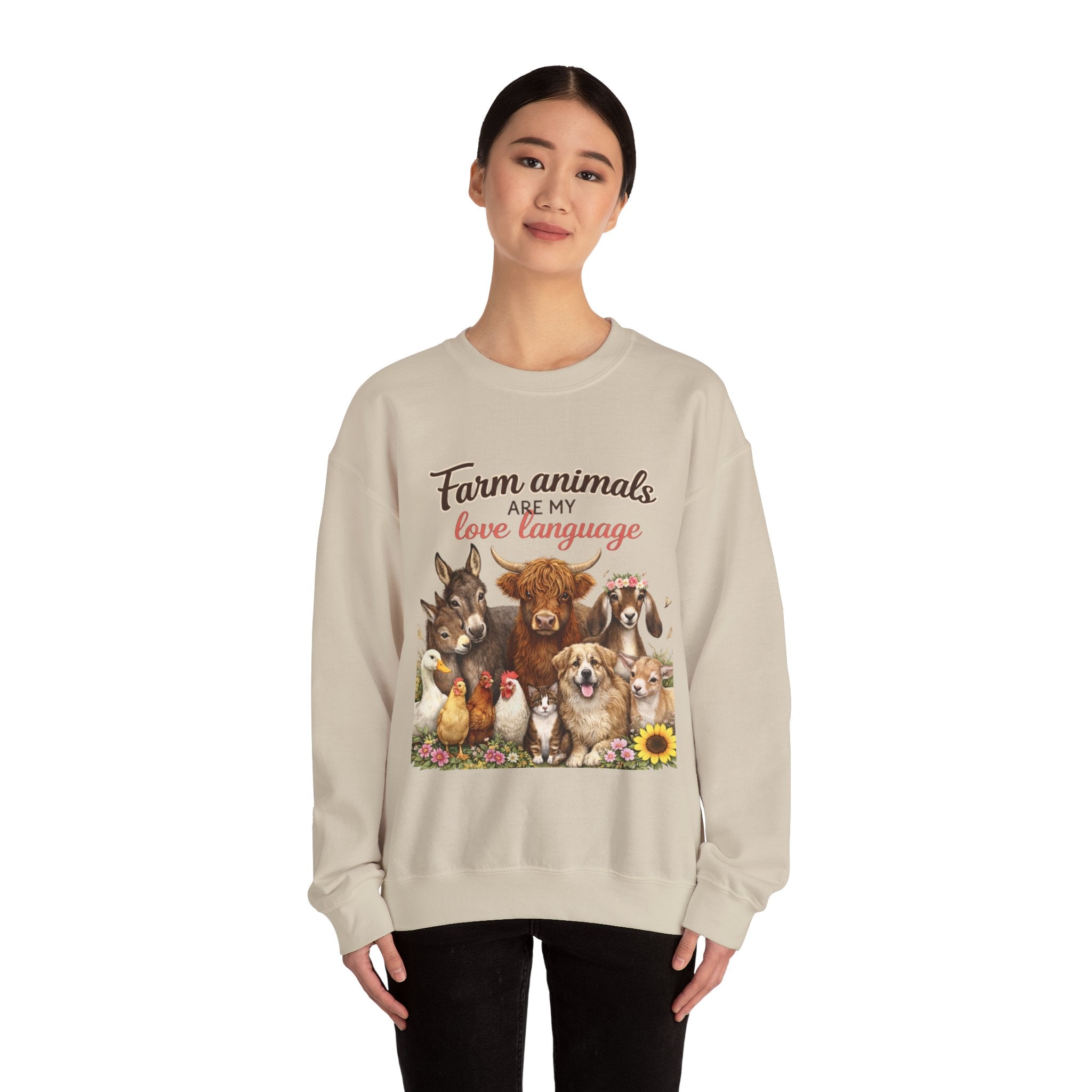 Farm Animals Are My Love Language Crewneck Sweatshirt