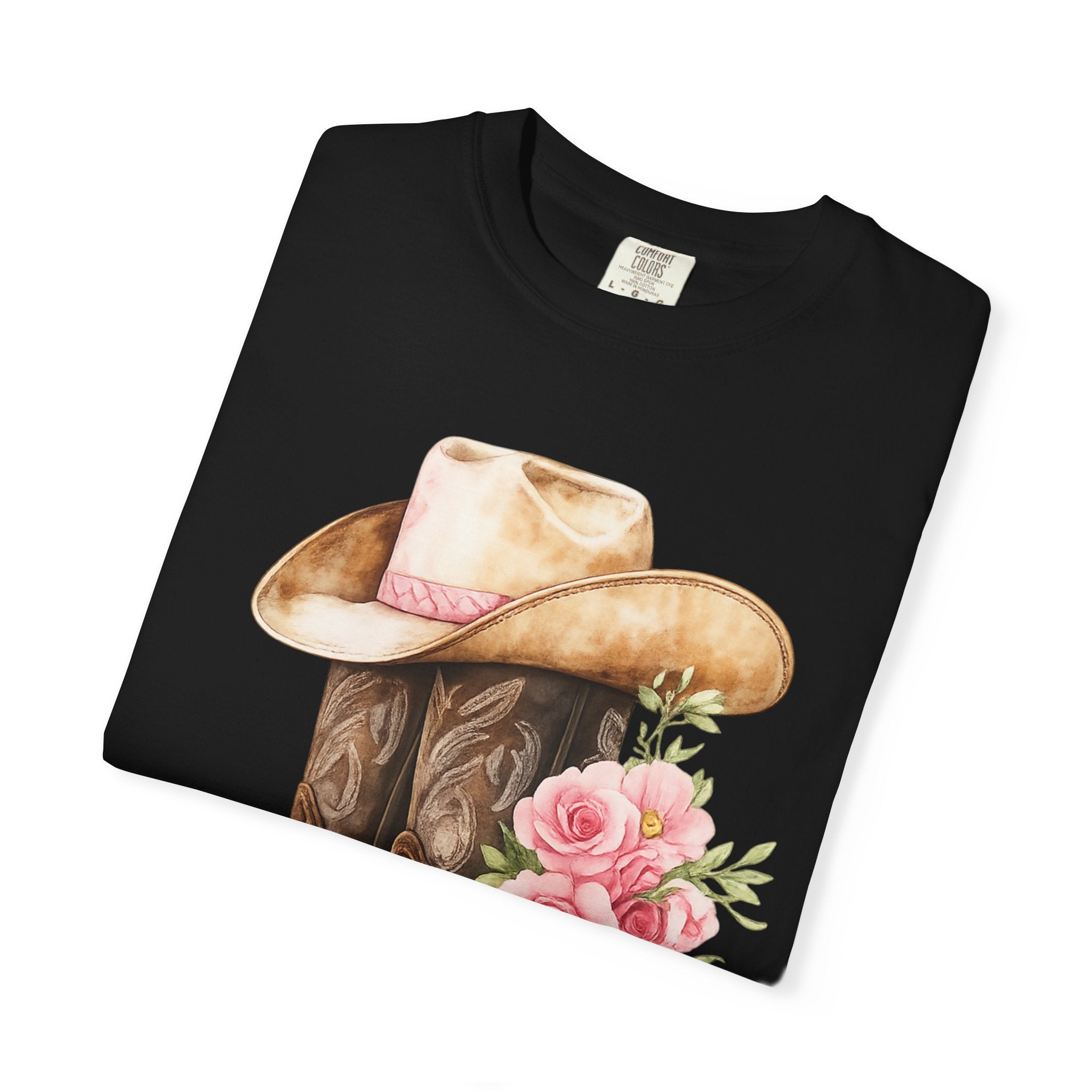 Cowboy Boots & Hat Floral T-Shirt — Western Country Floral Tee