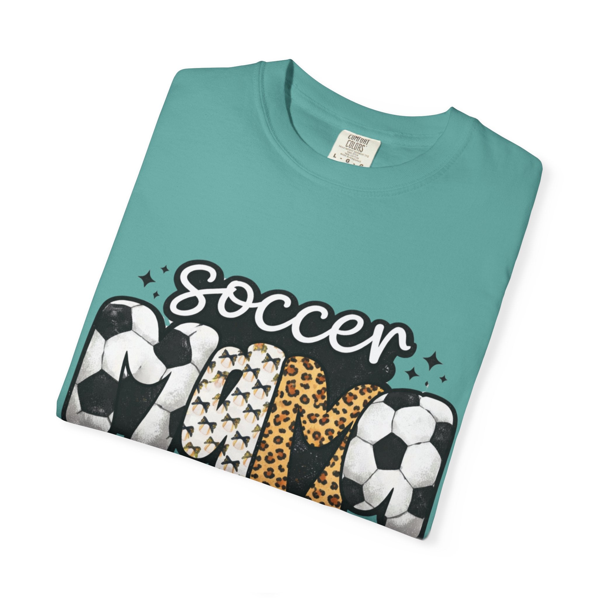 Soccer Mom T-Shirt — Leopard & Ball Graphic Tee for Soccer Moms