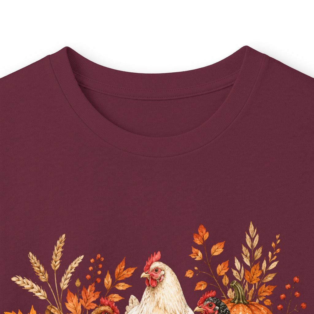 Hello Fall Pumpkin & Chickens Long Sleeve Tee