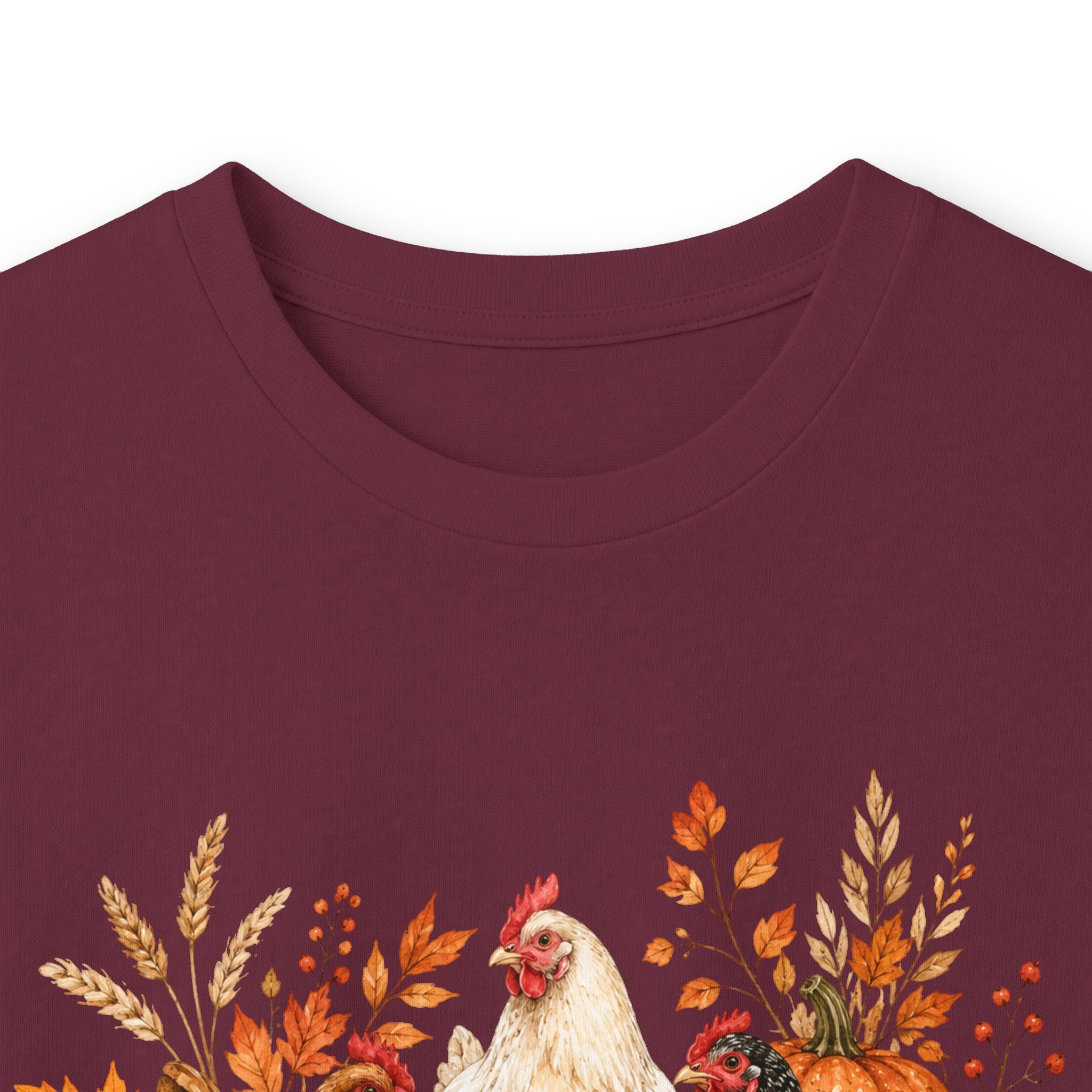 Hello Fall Pumpkin & Chickens Long Sleeve Tee