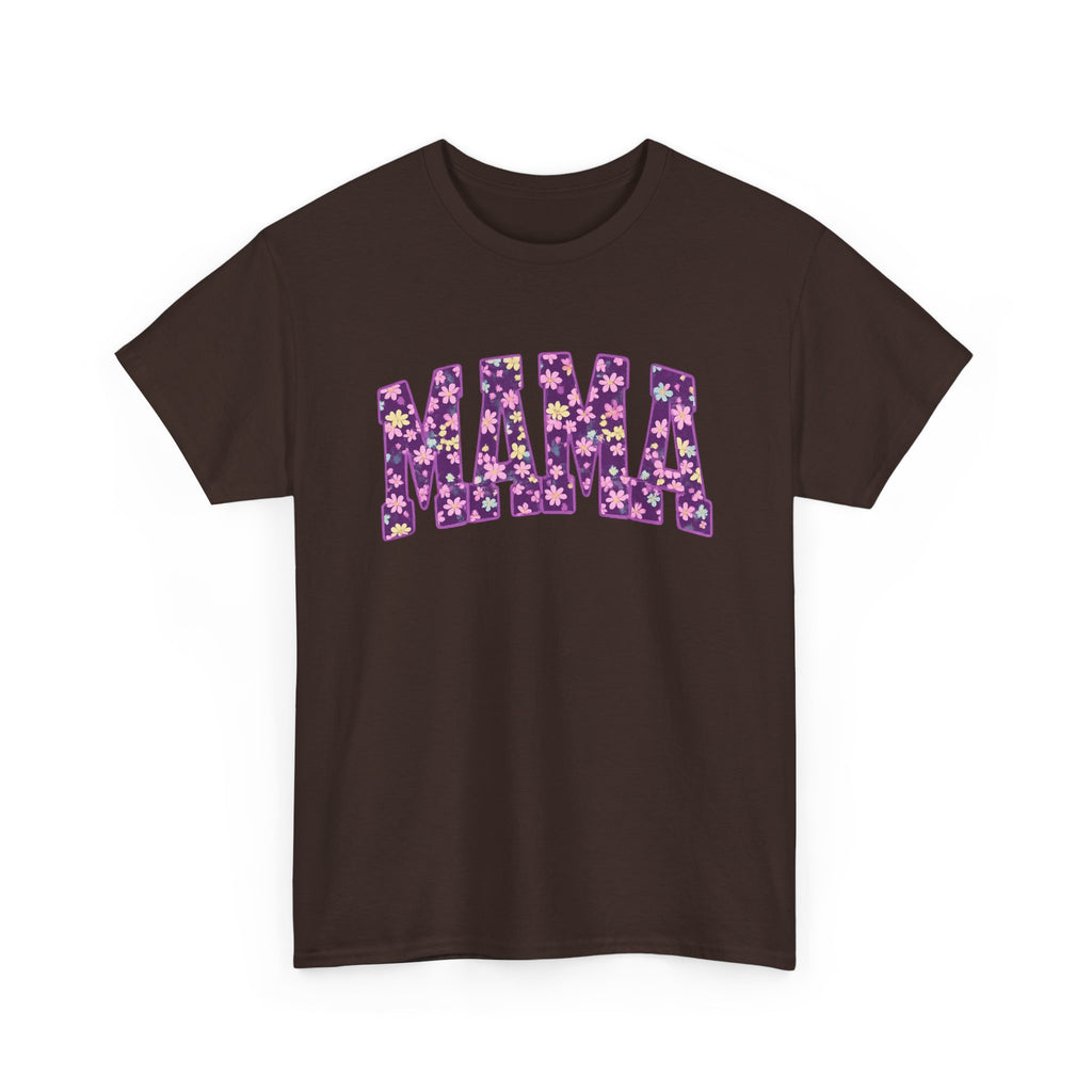 Mama Floral Tee — Purple Flower Mom Shirt for Mother's Day & Everyday