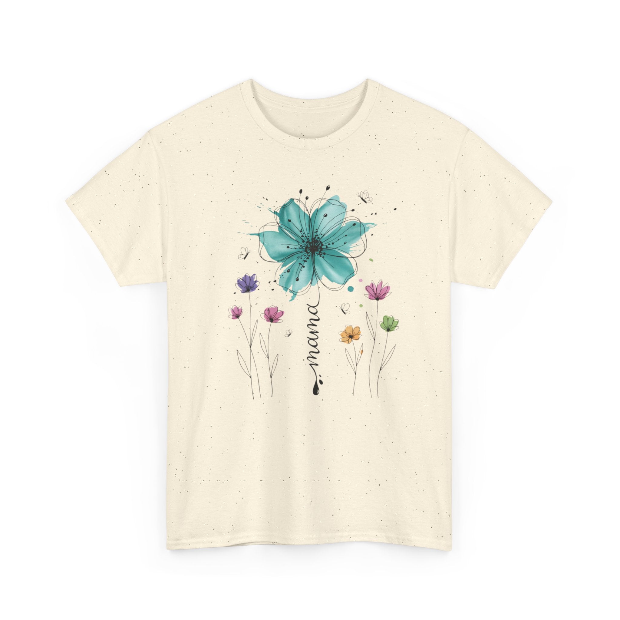 Mom Floral Watercolor Tee — 'mama' Flower Mother's Day Shirt