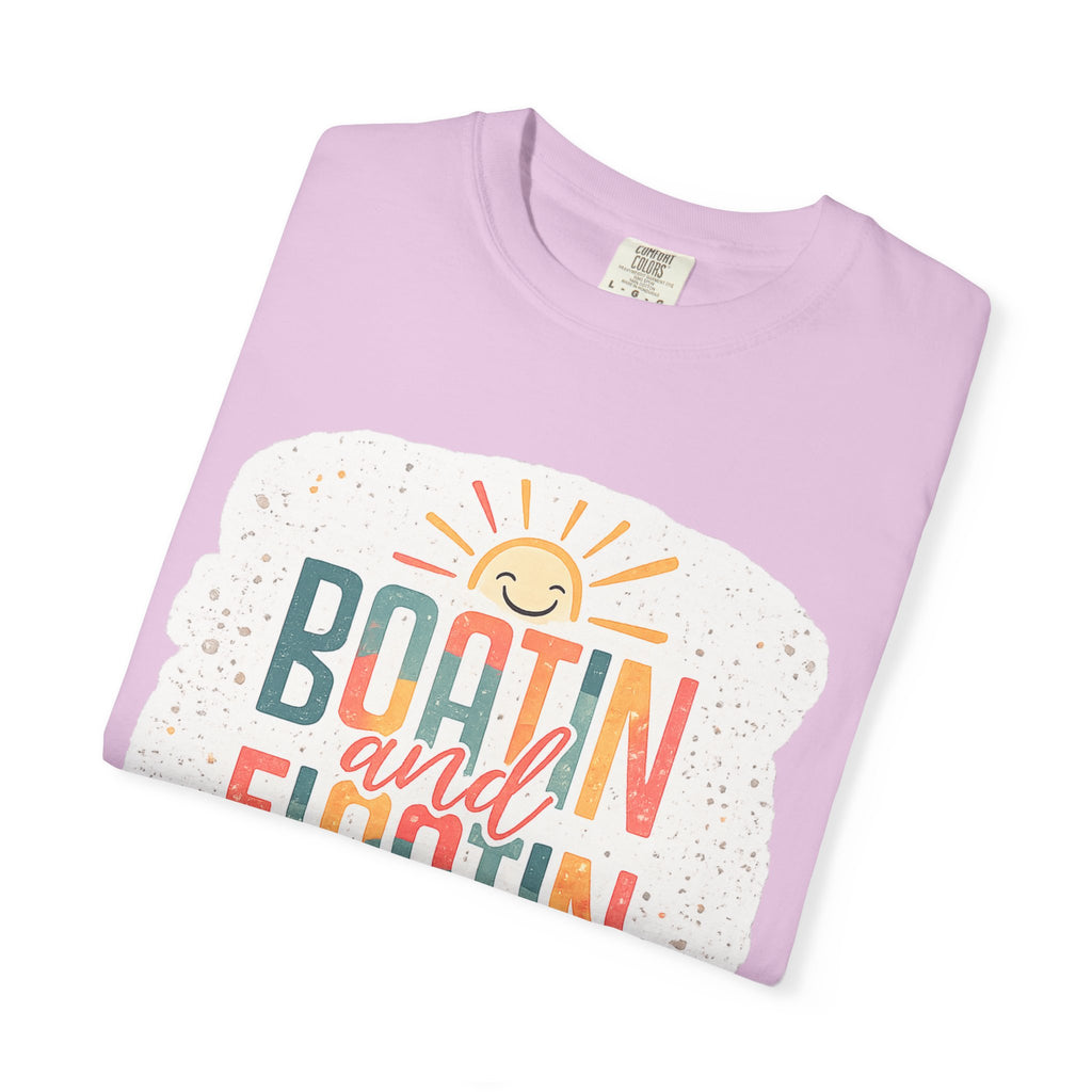 Boatin' and Floatin' T-Shirt — Retro Sun Summer Boating Tee