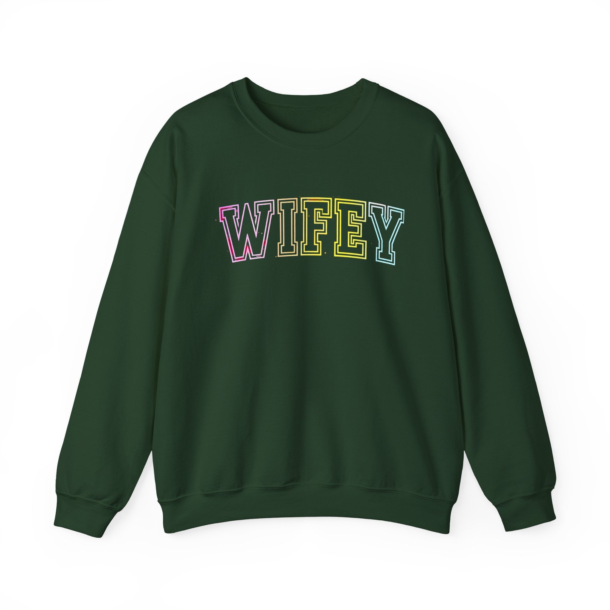 Wifey Pastel Ombre Crewneck Sweatshirt