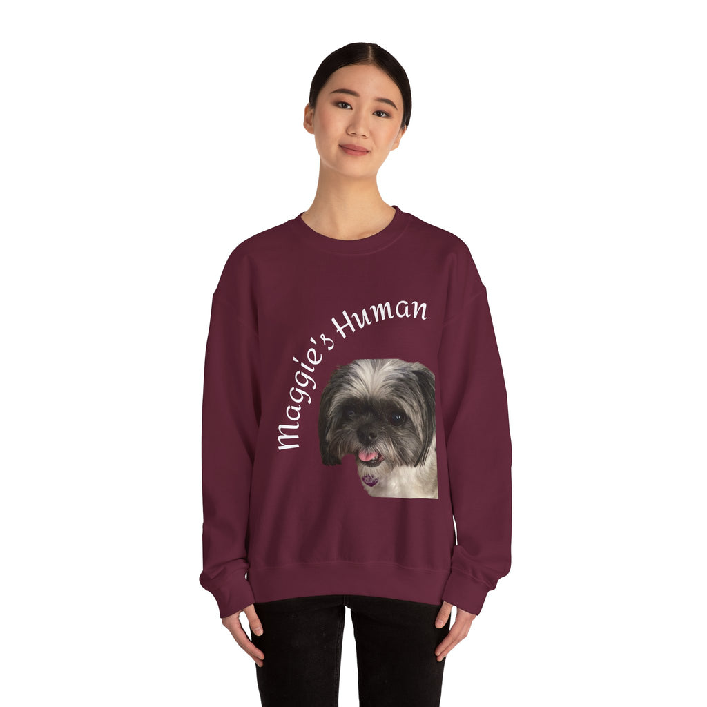 Pet Parent Sweatshirt — “Maggie’s Human” Personalized Dog Crewneck