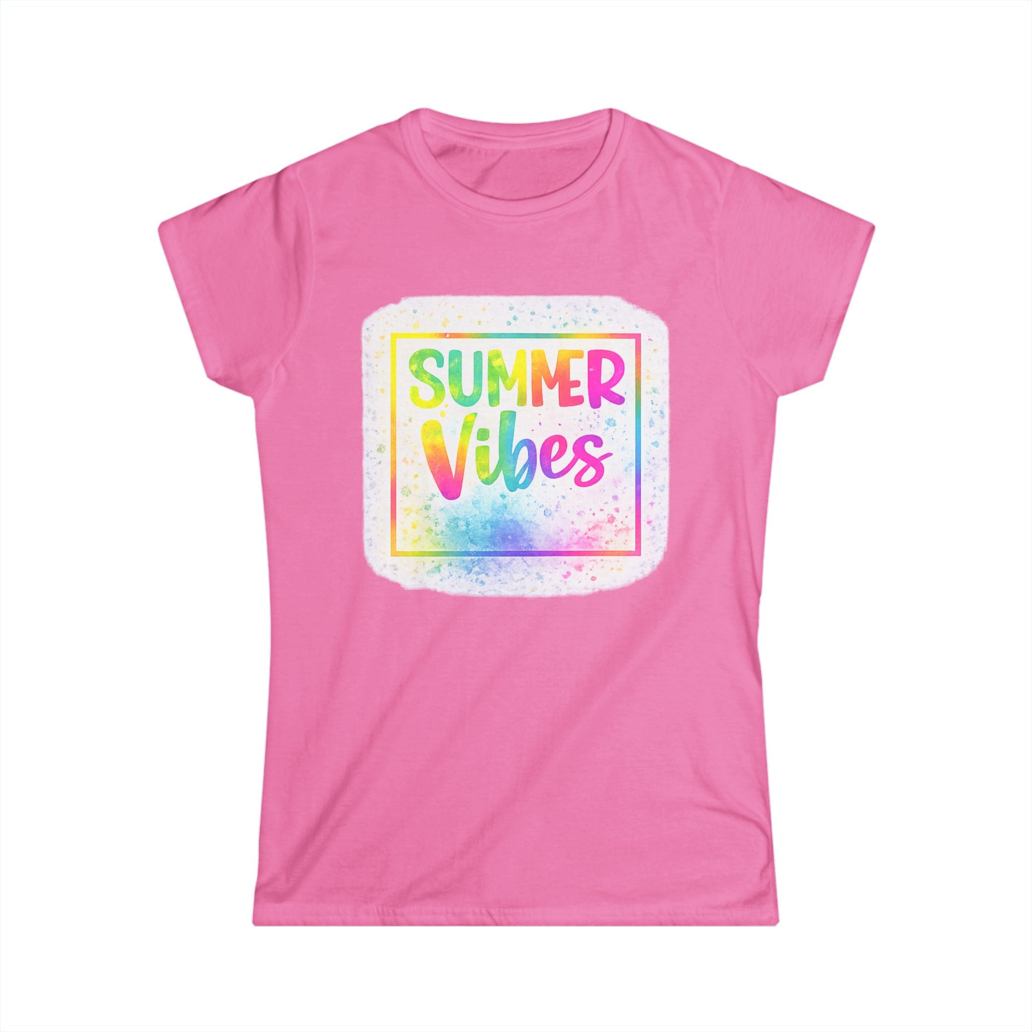 Summer Vibes Women's Tee — Colorful Rainbow Beach Shirt