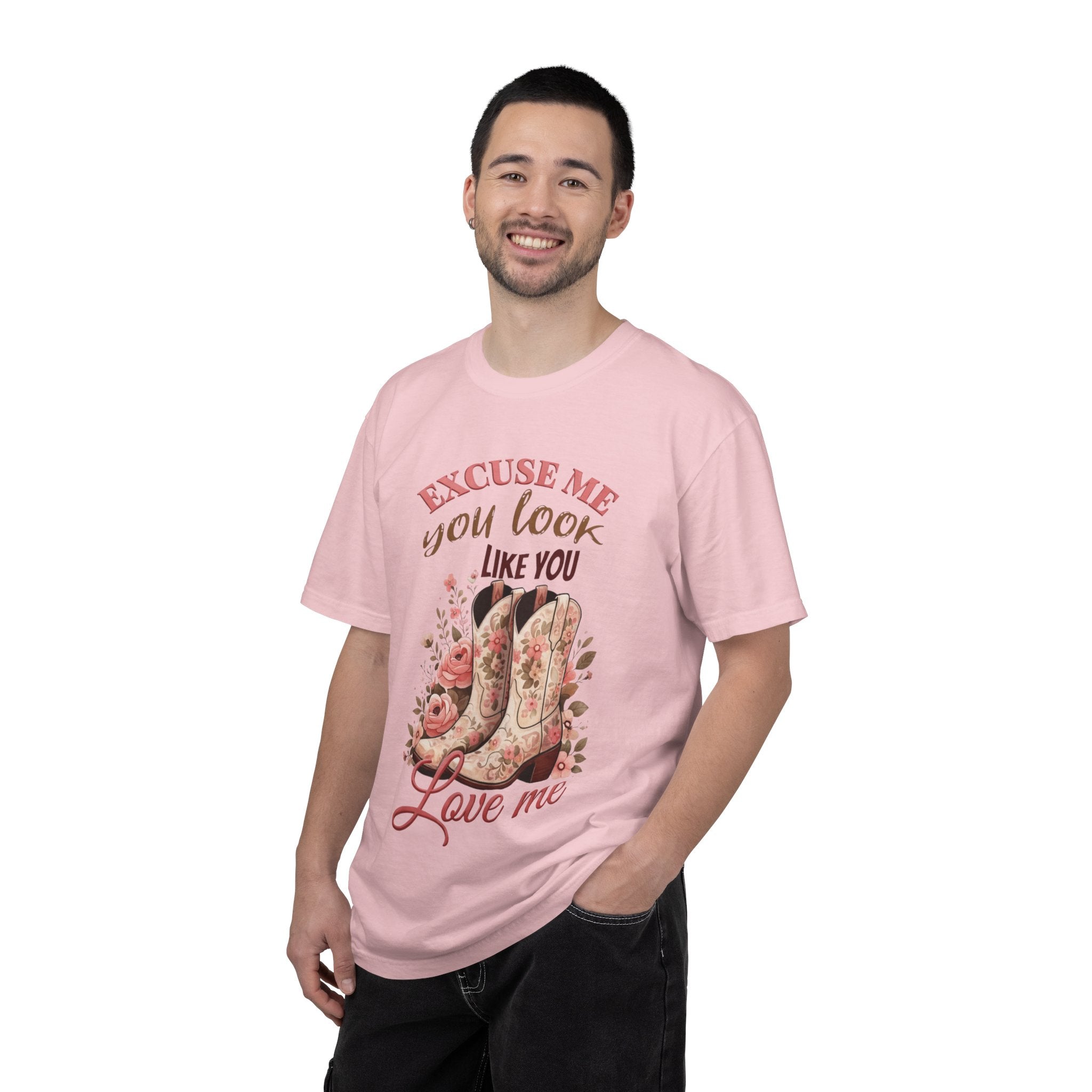 Excuse Me You Look Like You Love Me T-Shirt — Floral Cowboy Boots Graphic Tee