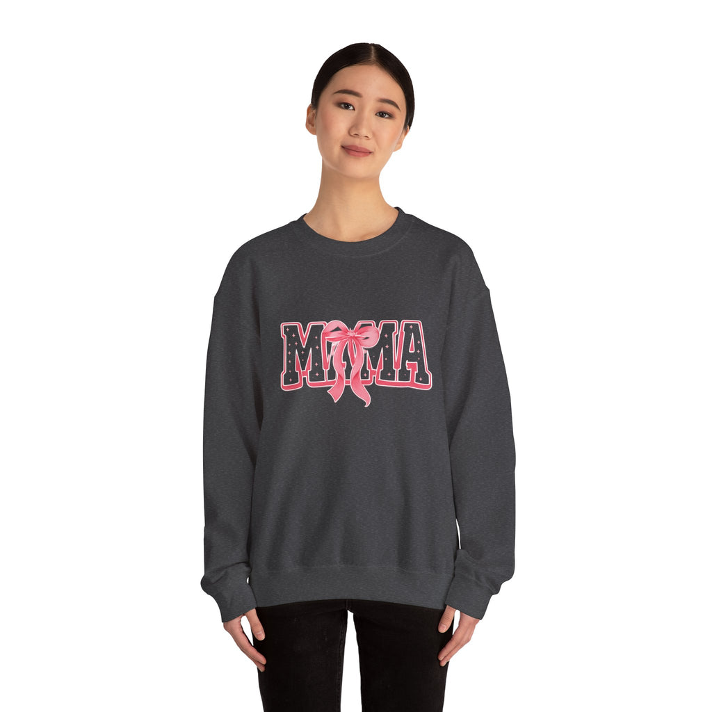 Mama Crewneck Sweatshirt — Pink Ribbon Graphic Mother's Day Pullover