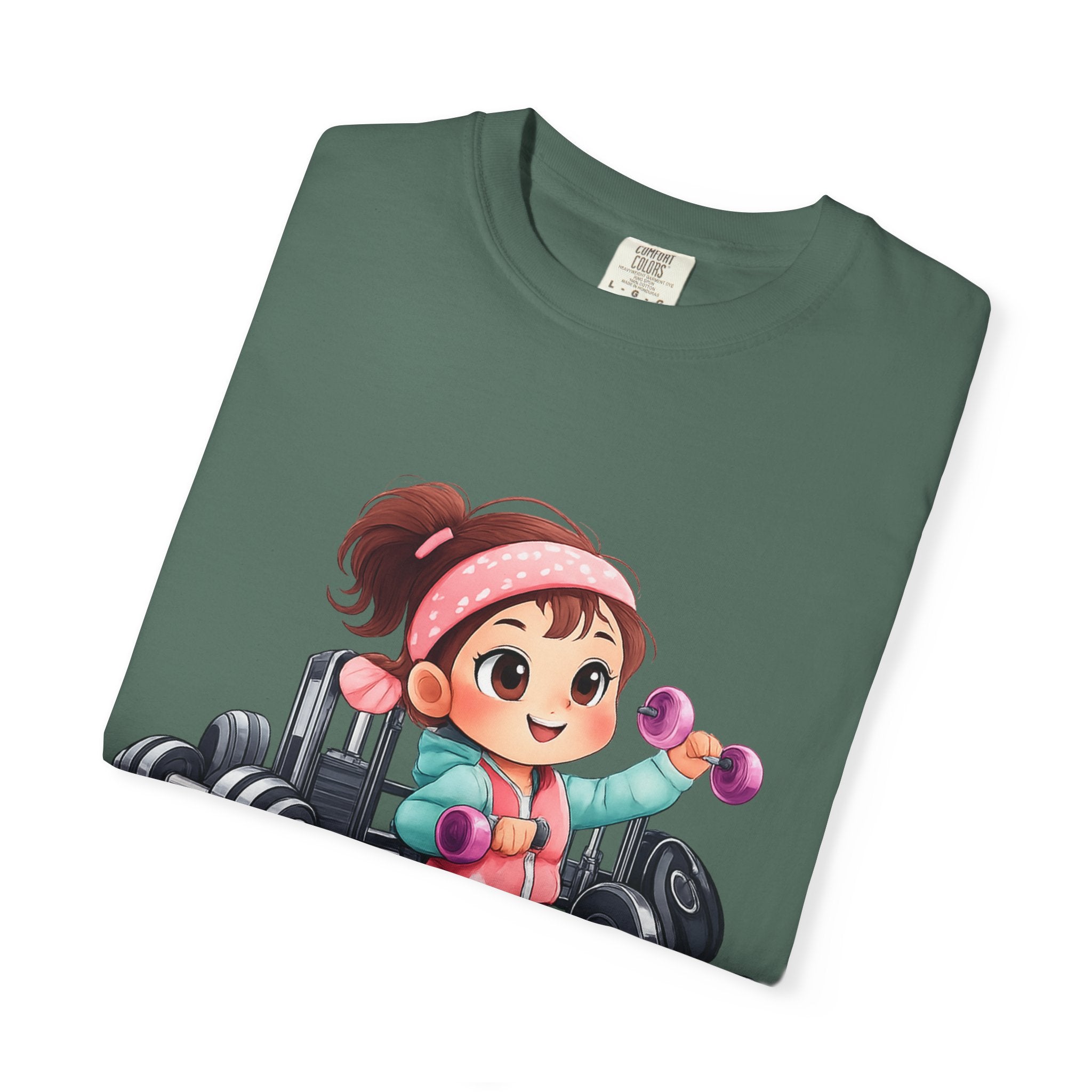 Gym Life T-Shirt — Cute Cartoon Weightlifting Tee ("Enjoying the Gym Life")