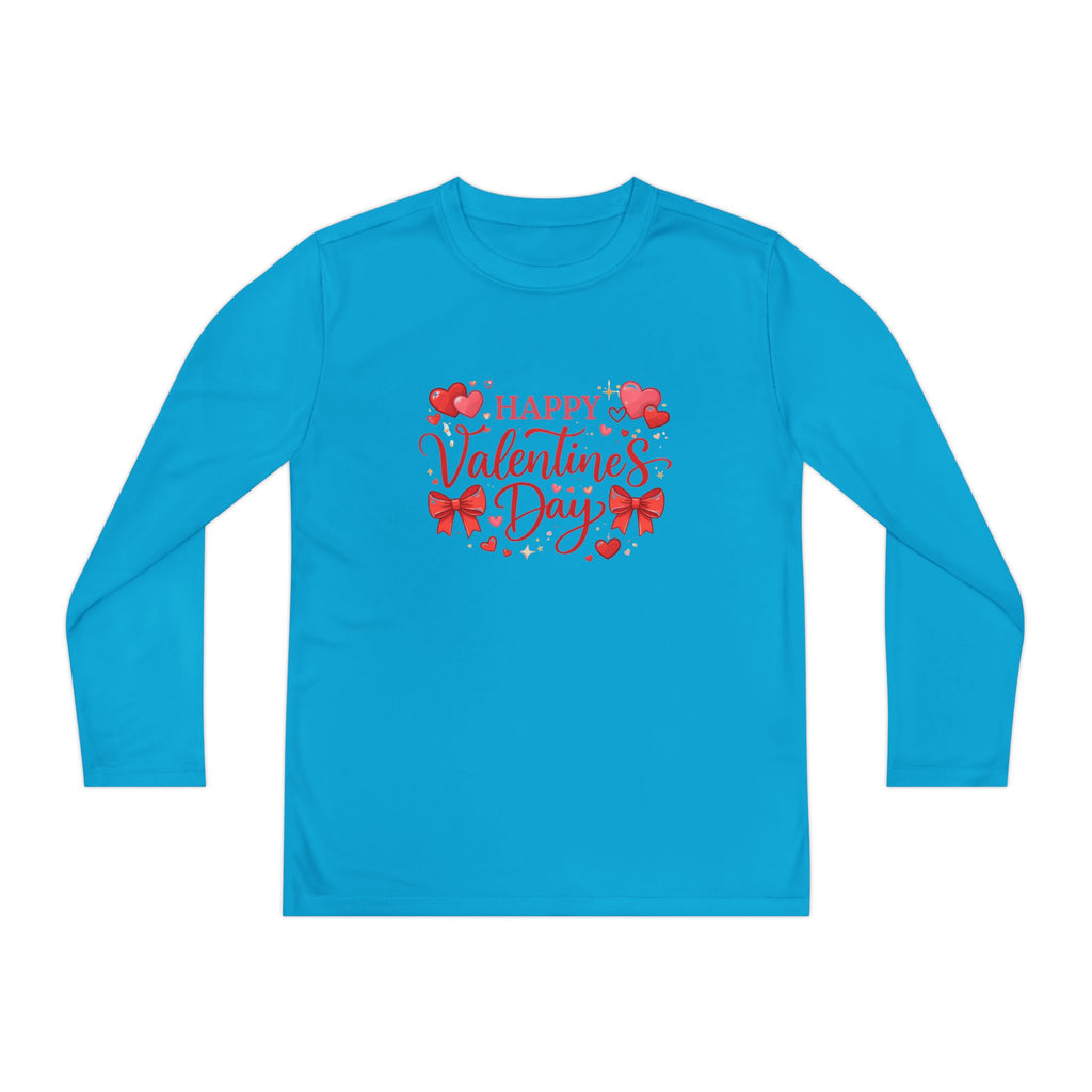 Valentine’s Day Youth Long Sleeve Tee — "Happy Valentine’s Day" Kids Shirt