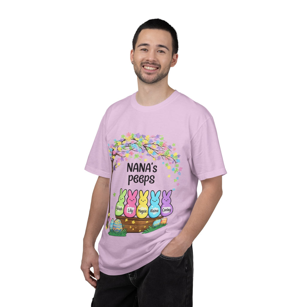 Nana's Peeps Easter T-Shirt — Personalized Grandma Bunny Family Tee