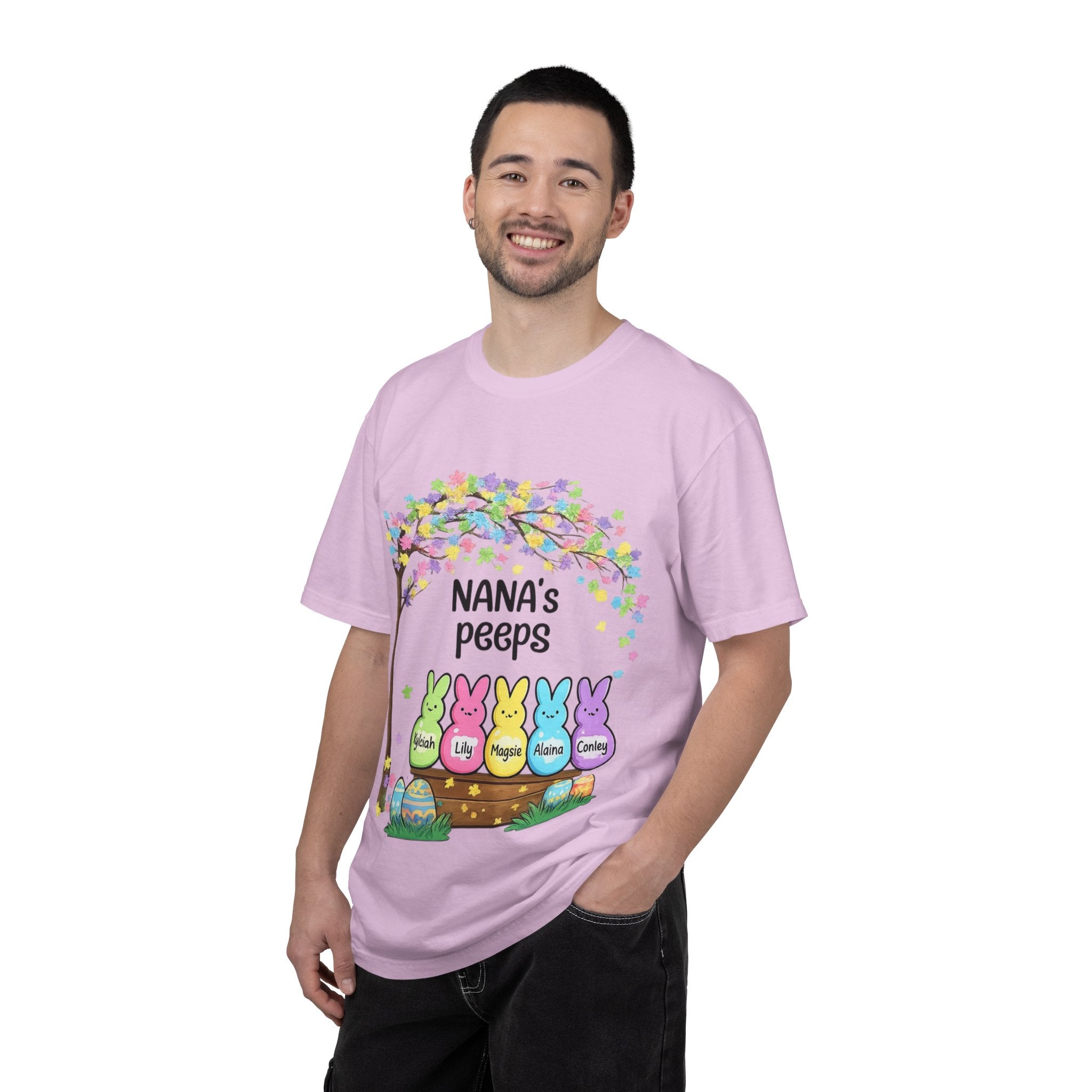 Nana's Peeps Easter T-Shirt — Personalized Grandma Bunny Family Tee