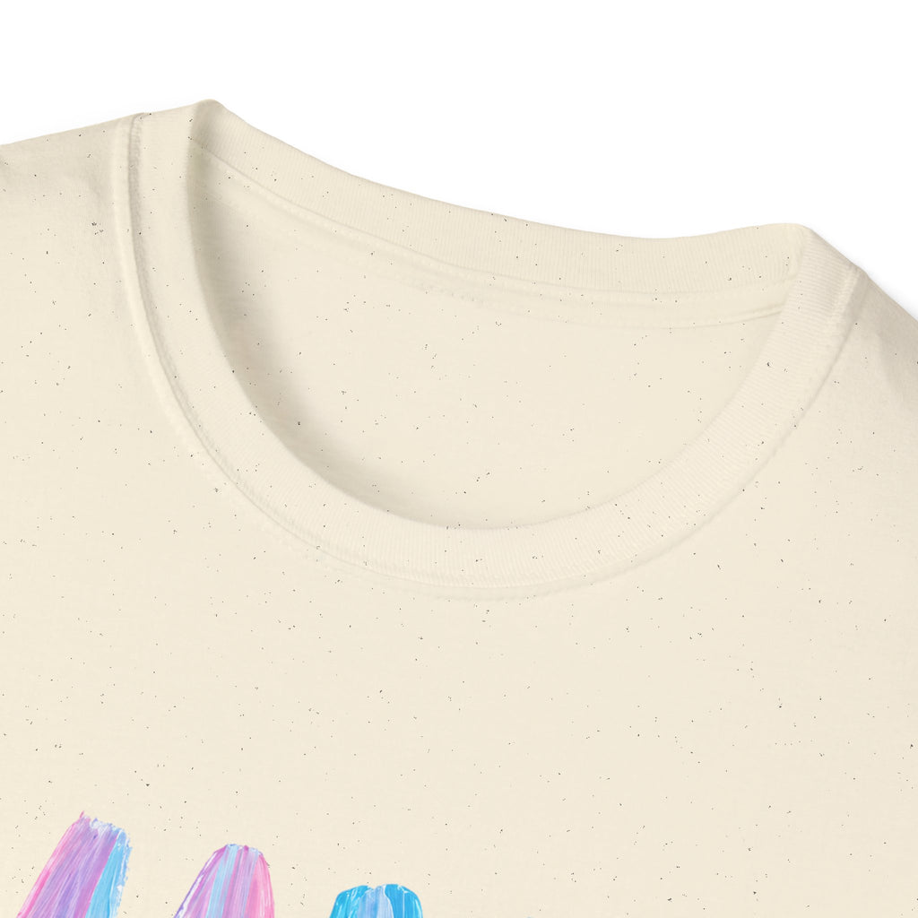 Mama Brushstroke T‑Shirt — Pastel Watercolor Mom Tee for Mother’s Day