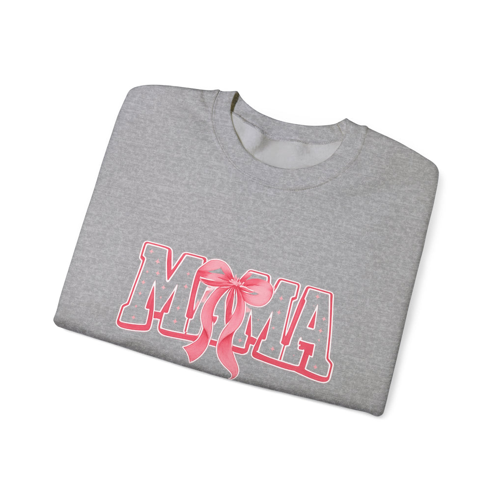 Mama Crewneck Sweatshirt — Pink Ribbon Graphic Mother's Day Pullover