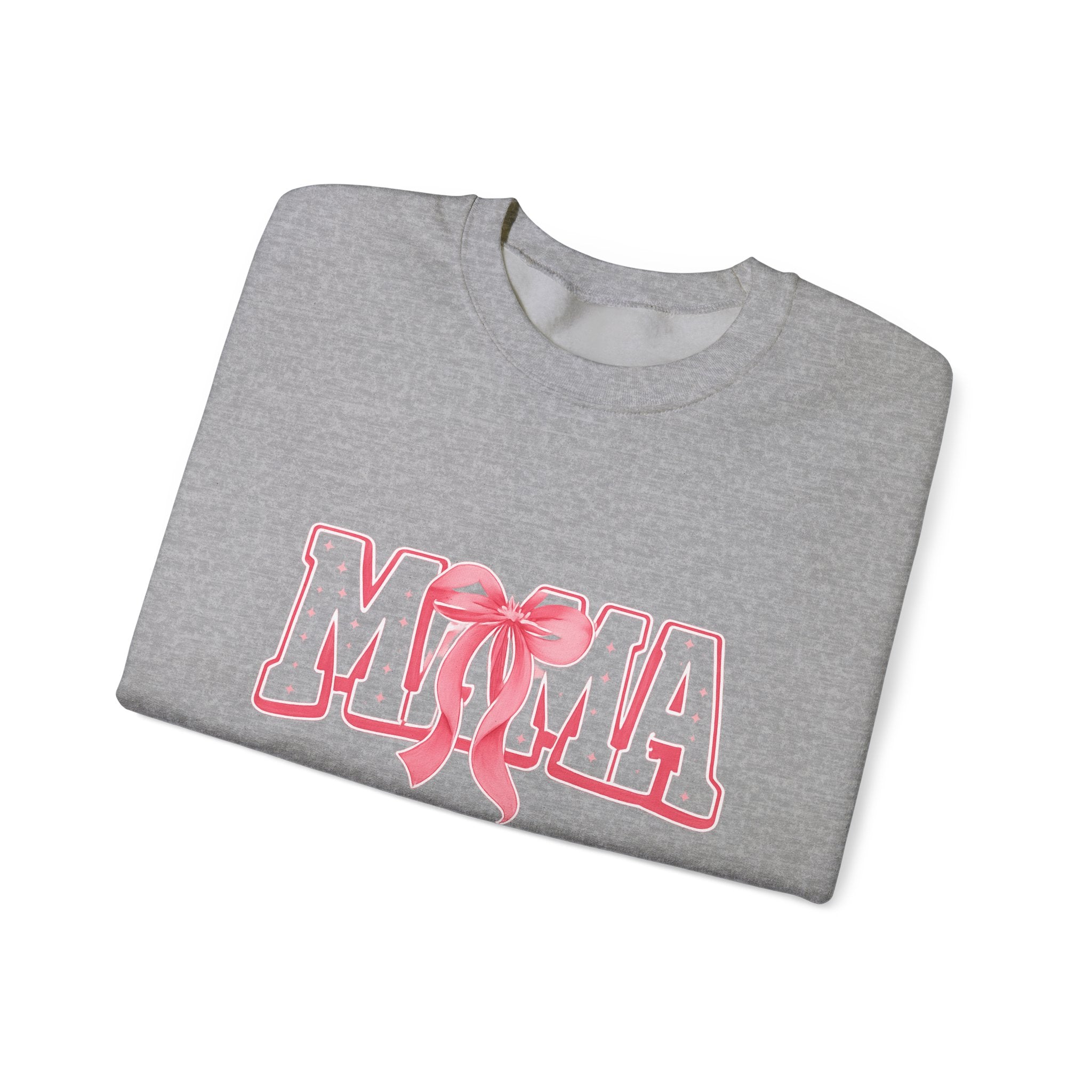 Mama Crewneck Sweatshirt — Pink Ribbon Graphic Mother's Day Pullover