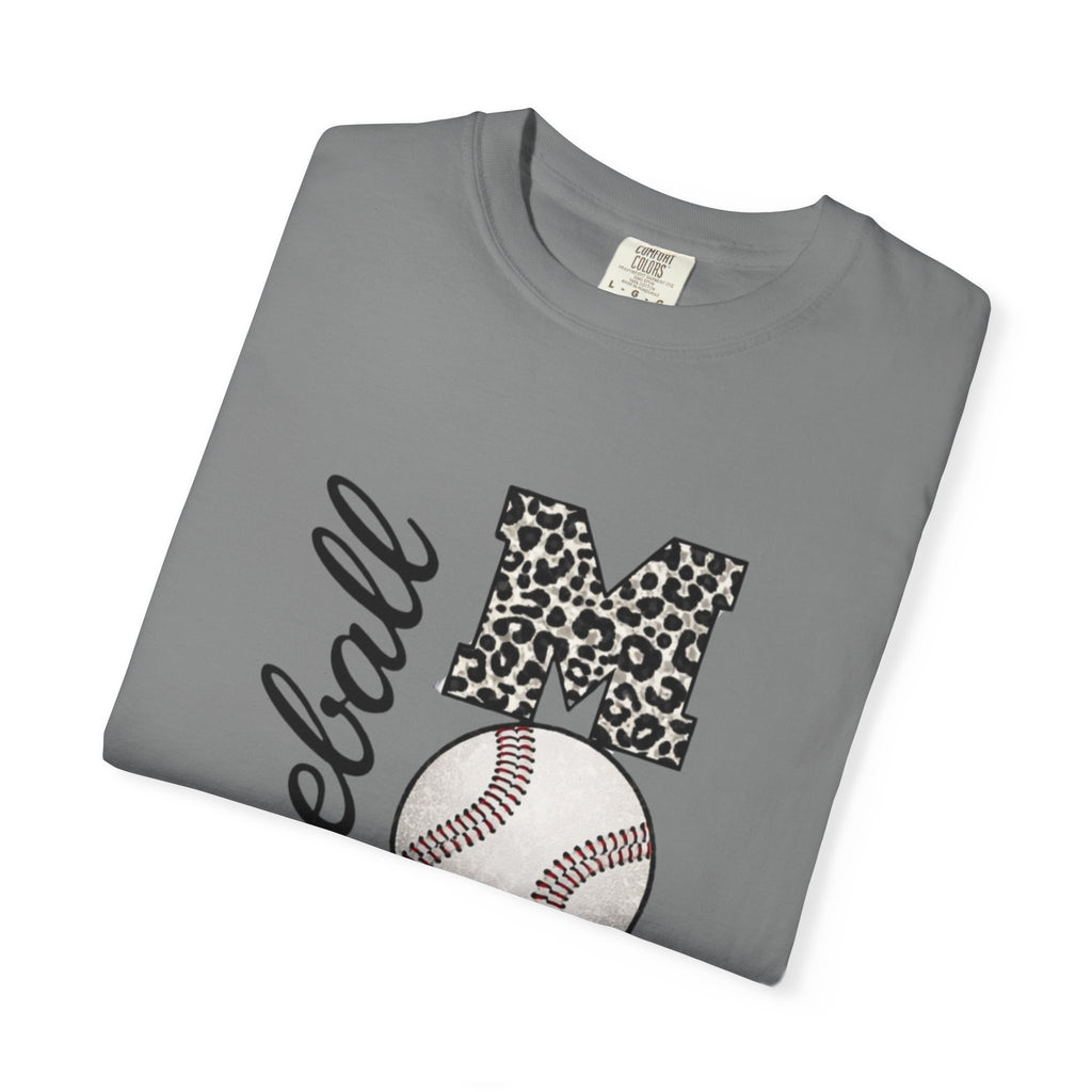 Baseball Mom Leopard Print T-Shirt — Baseball Mom Tee with Baseball Graphic