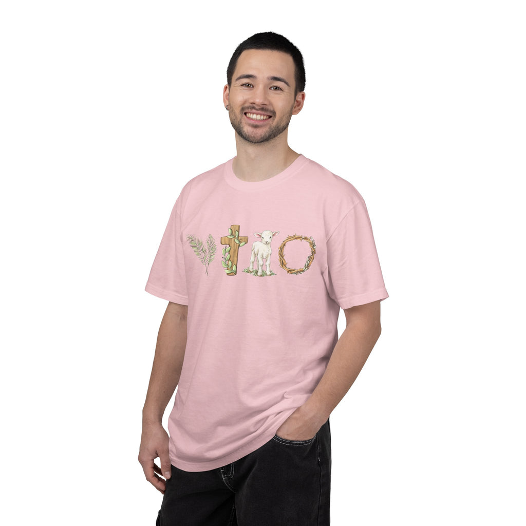 Easter Floral Cross & Lamb T-Shirt