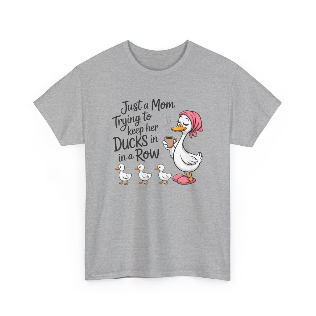 Mom Trying to Keep Her Ducks in a Row T-Shirt — Cute Duck Mom Graphic Tee