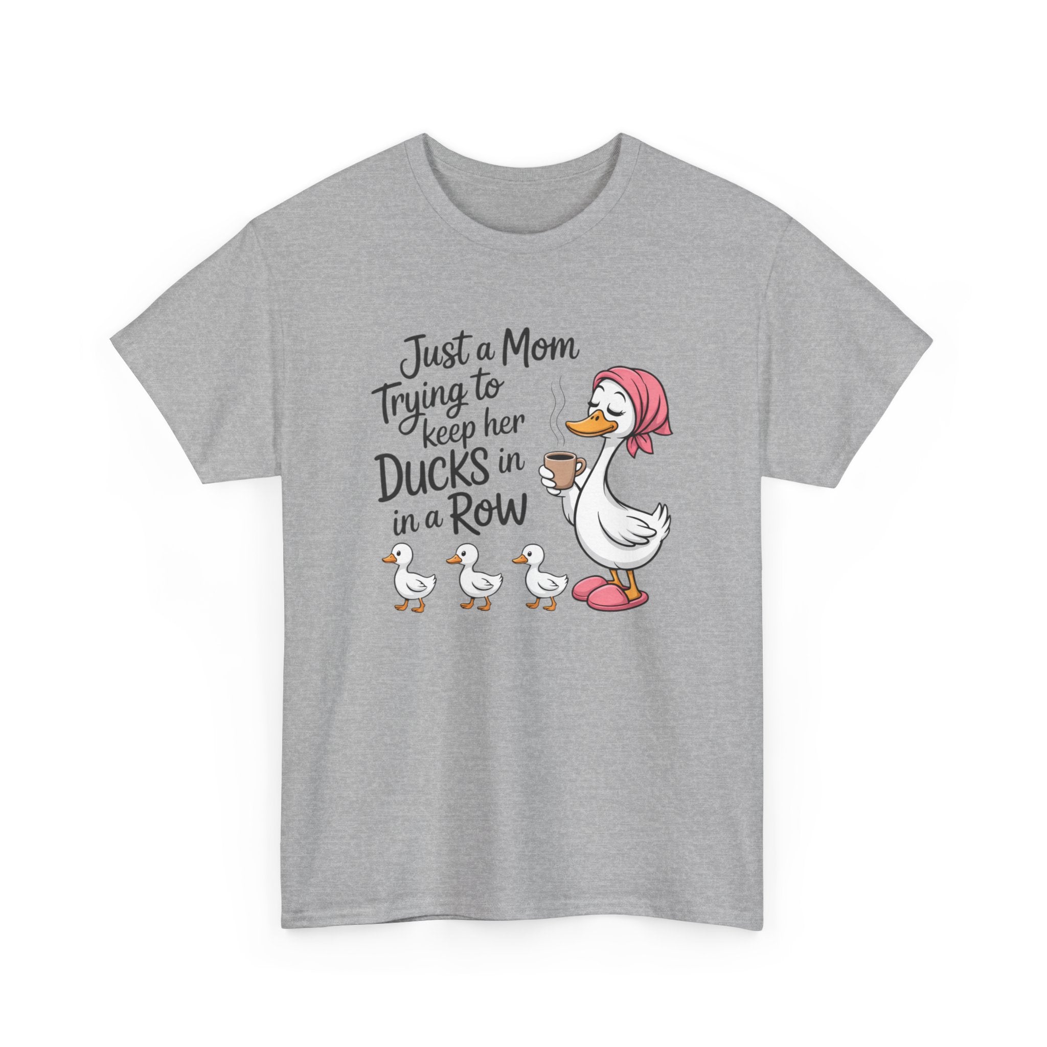 Mom Trying to Keep Her Ducks in a Row T-Shirt — Cute Duck Mom Graphic Tee