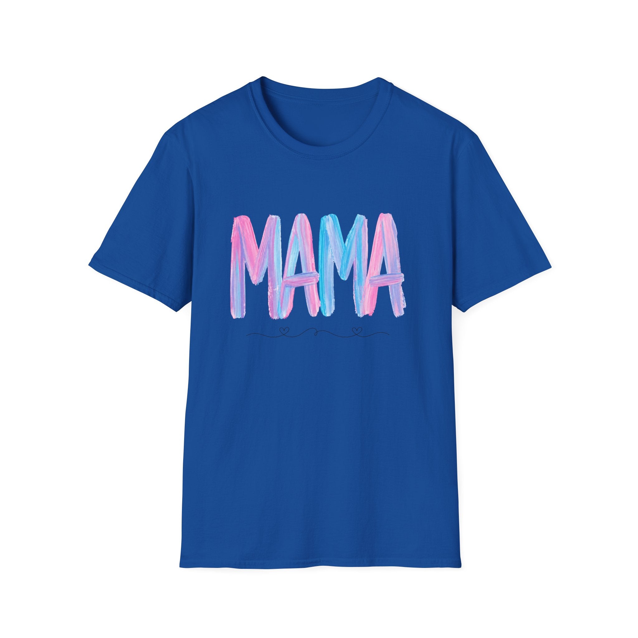 Mama Brushstroke T‑Shirt — Pastel Watercolor Mom Tee for Mother’s Day