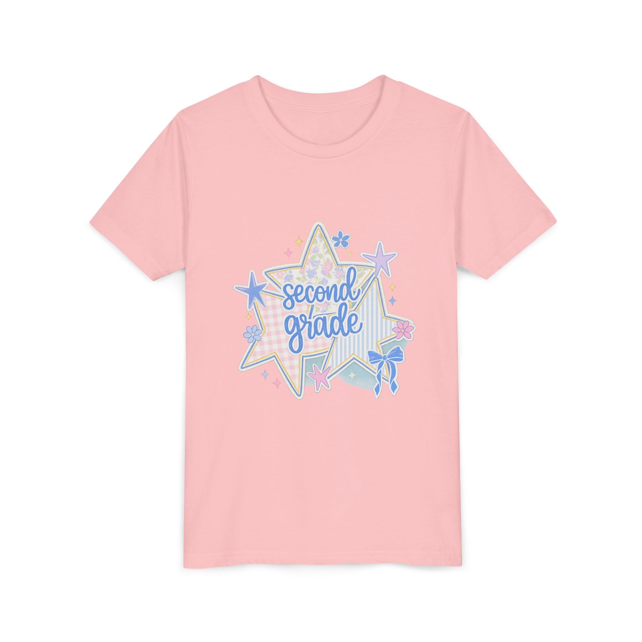 Second Grade Youth T‑Shirt — Cute Pastel Star Back to School Tee